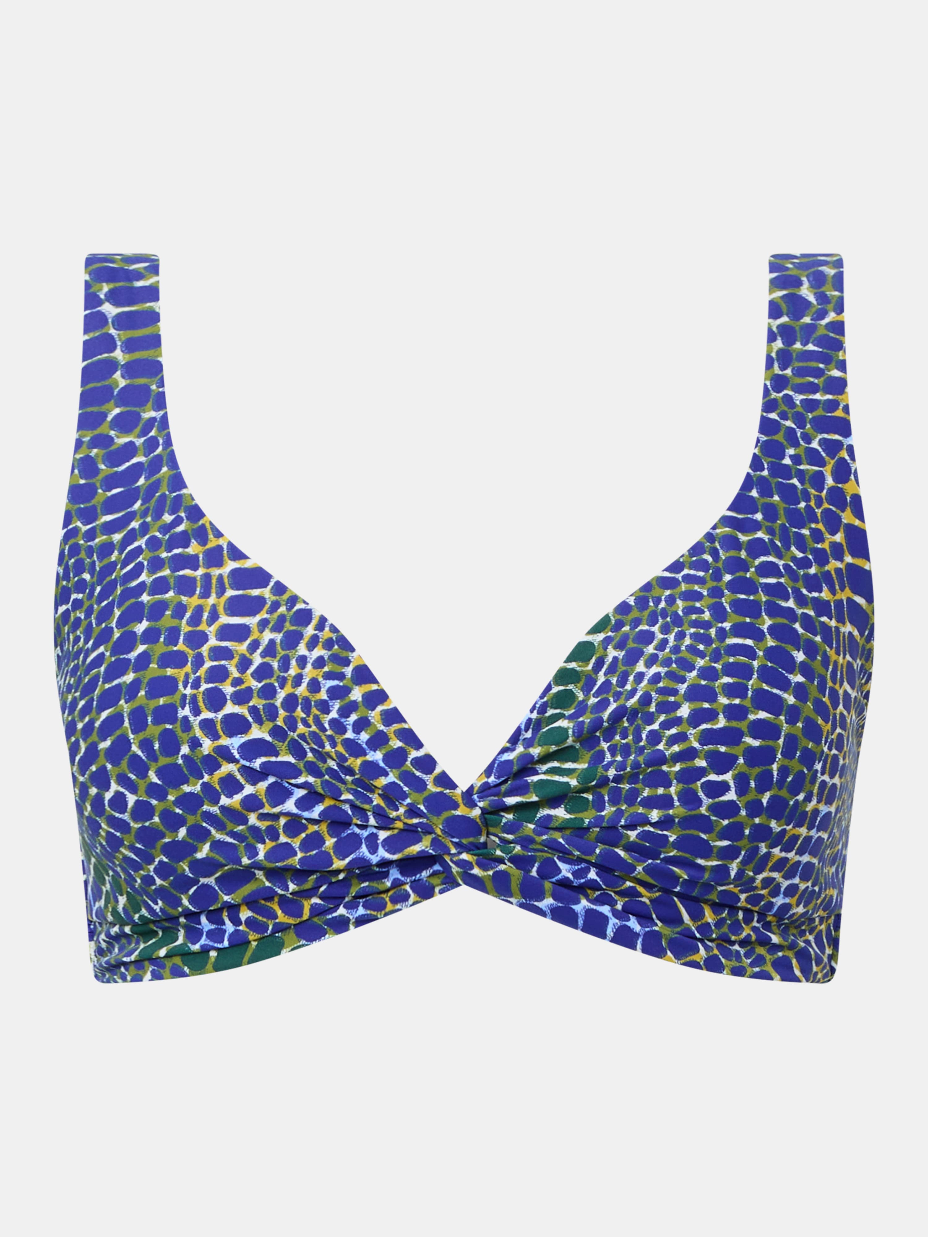 Niet voorgevormde bikini top - Blue snake