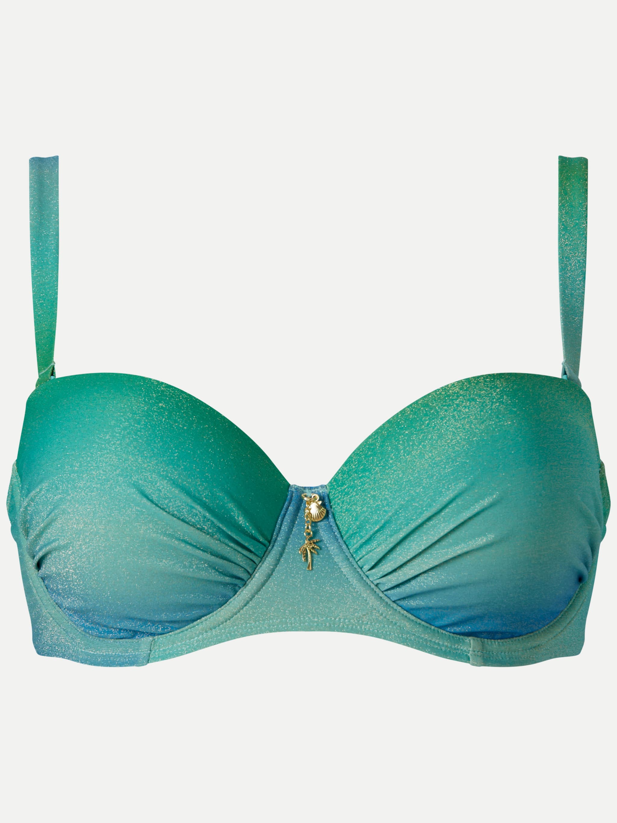 Padded Britt Bikinitop - Green blue gradient