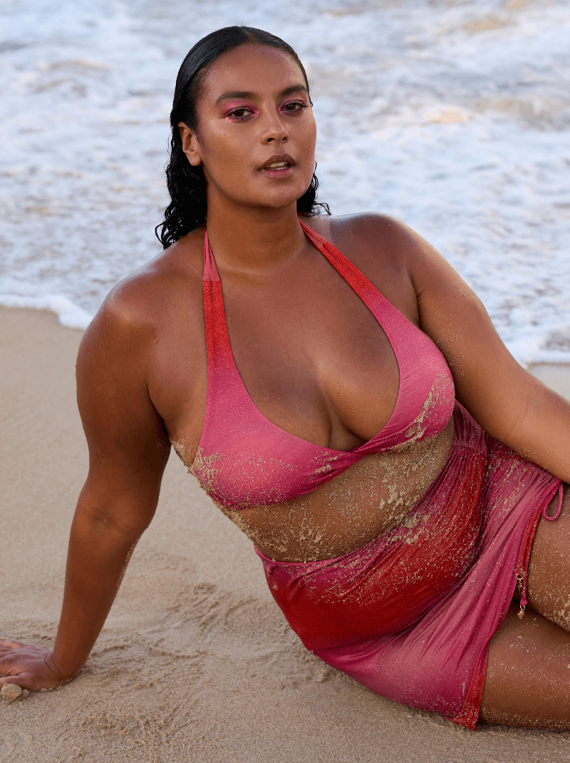 Bobbie Bikinitop - Red pink gradient