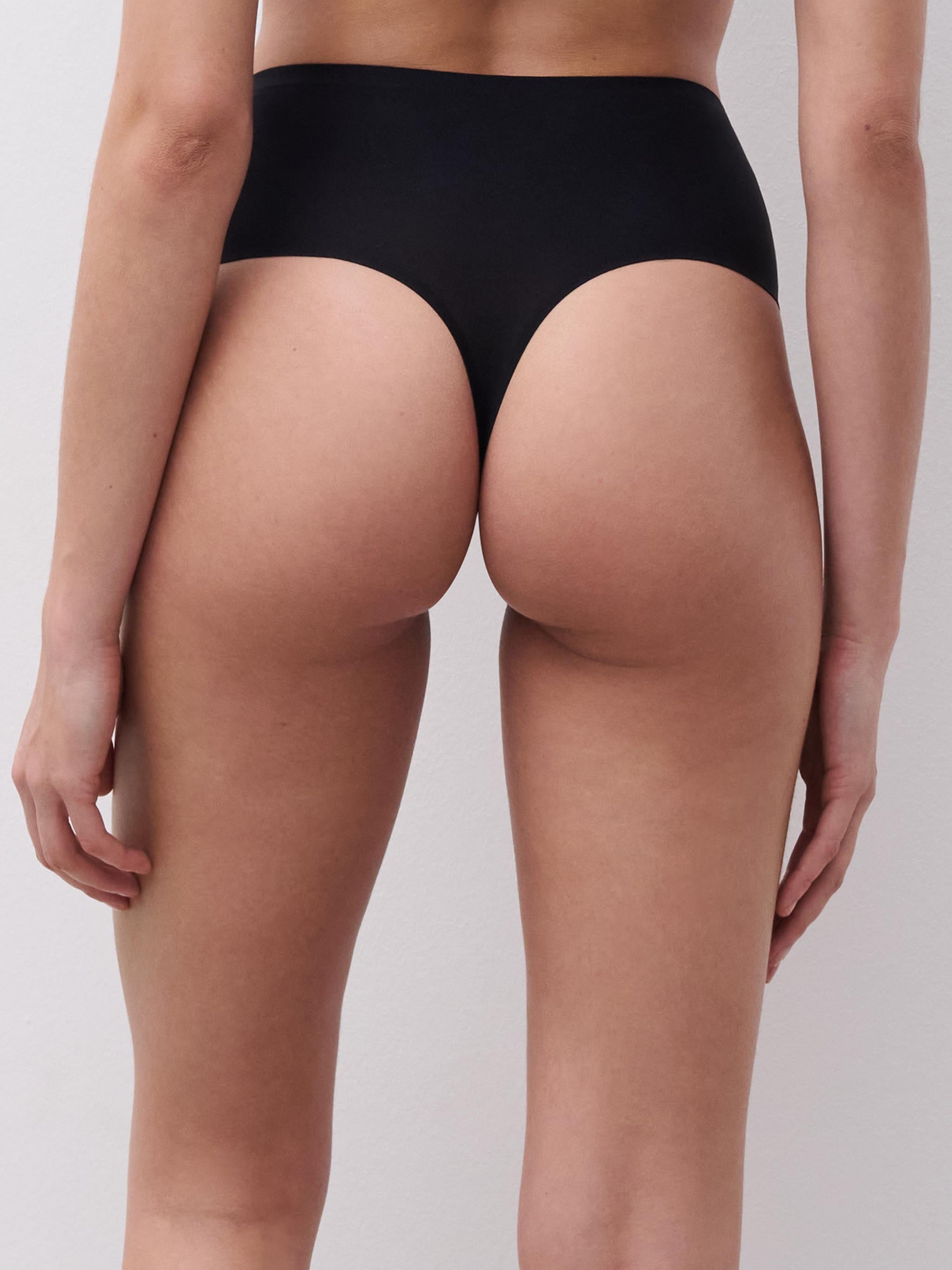 Hoge taille string - Zwart