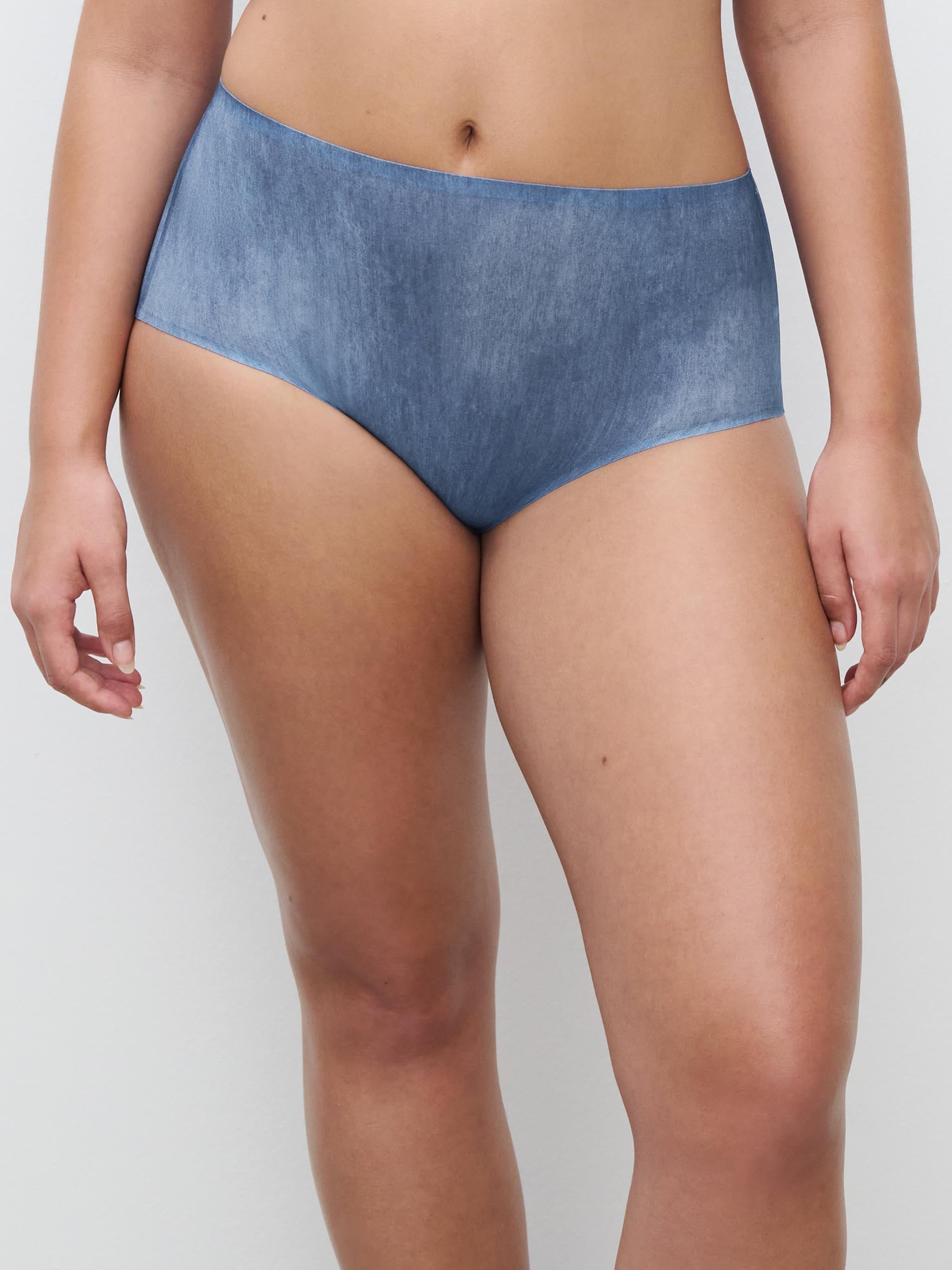 Softstretch Hoge Taille Slip - Blue Denim Print