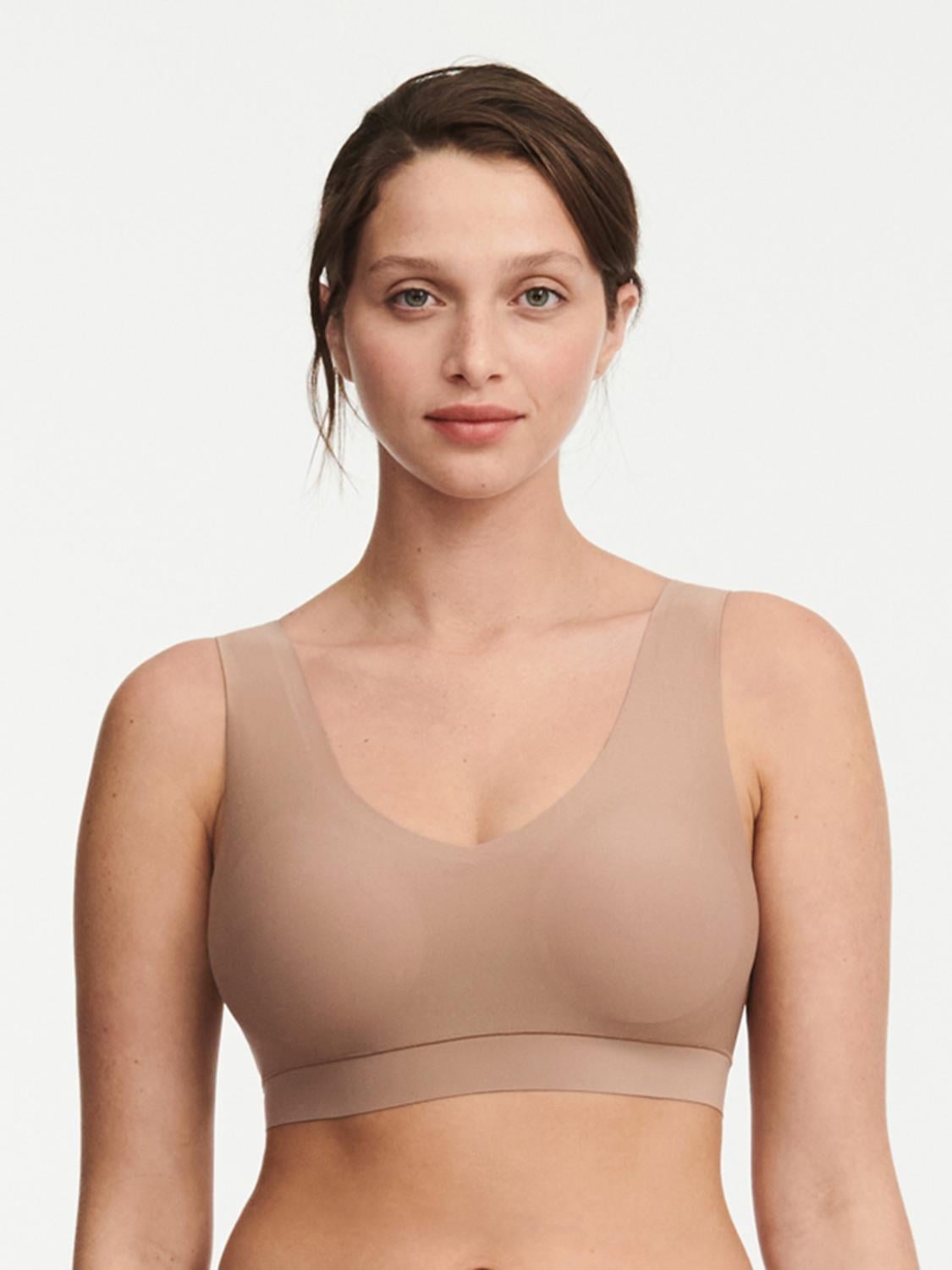 SoftStretch V-neck Top - Coffee Latte