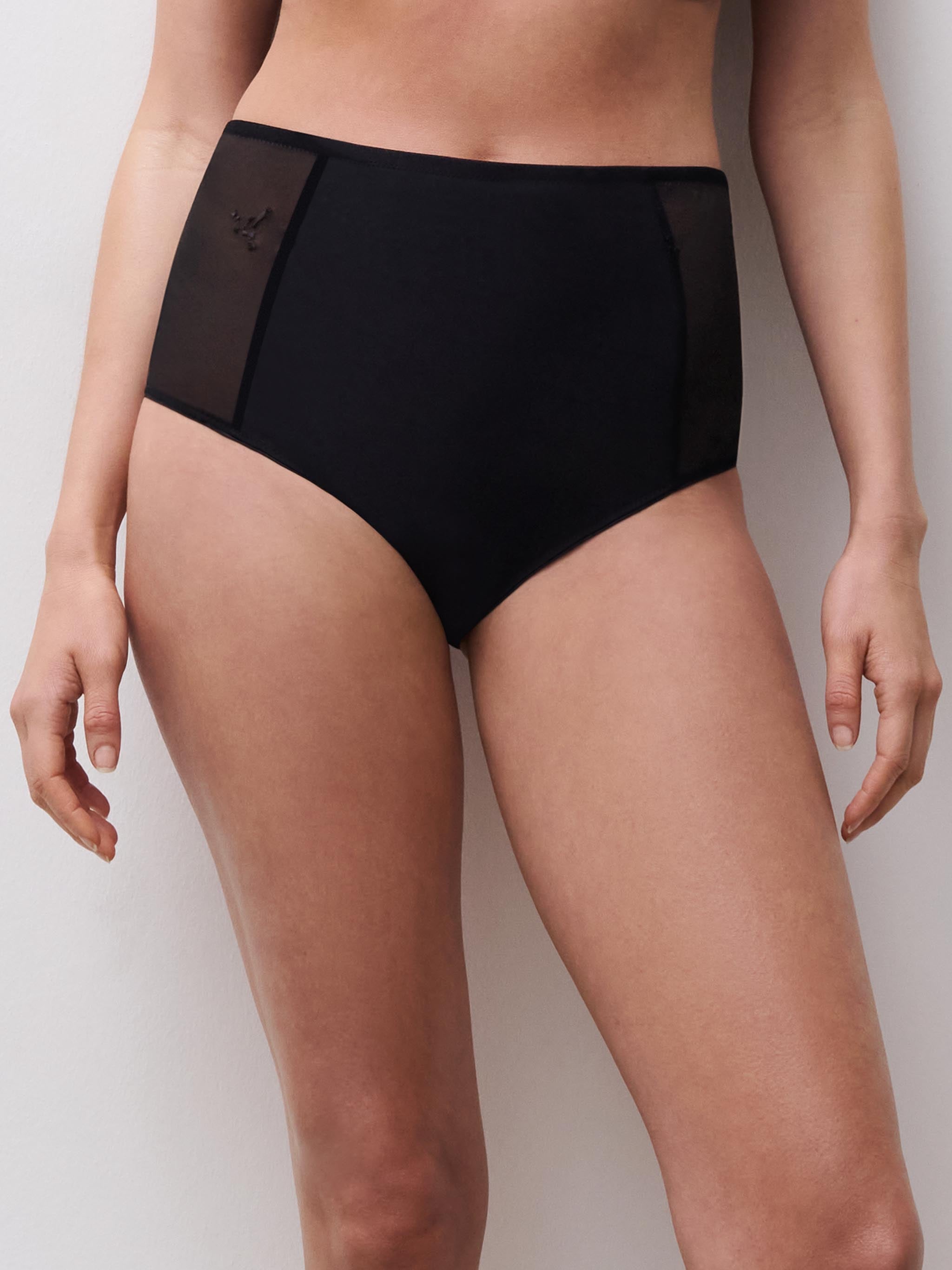 Hoge taille slip - Zwart