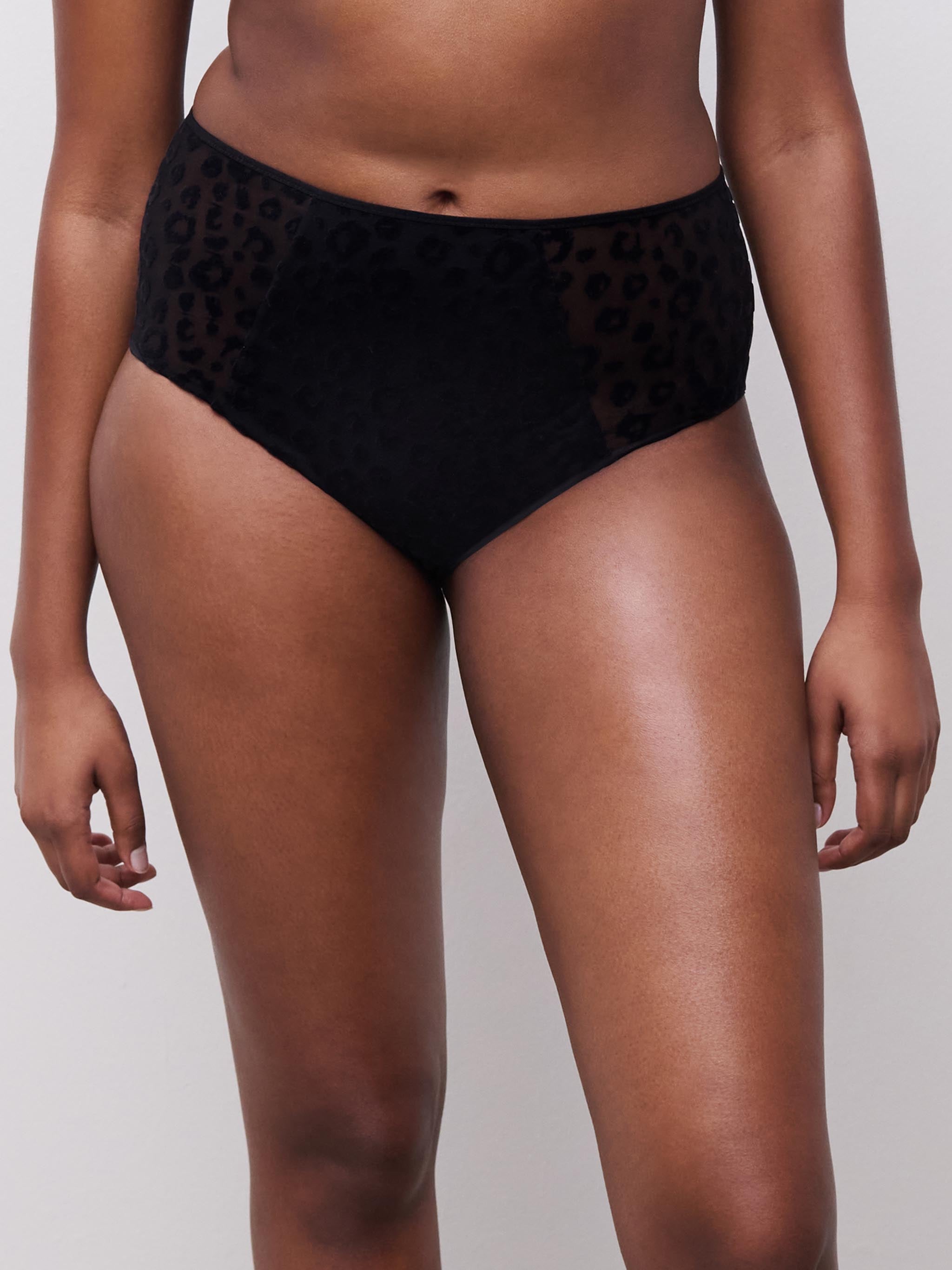 Hoge taille slip - Zwart