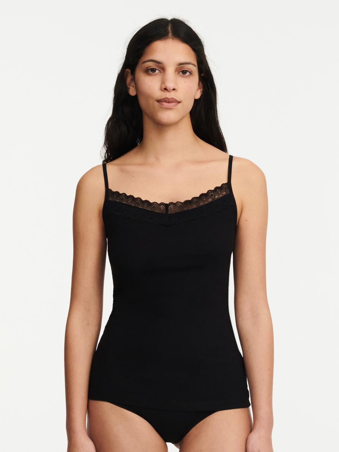 Hemd Katoen Kant - Zwart