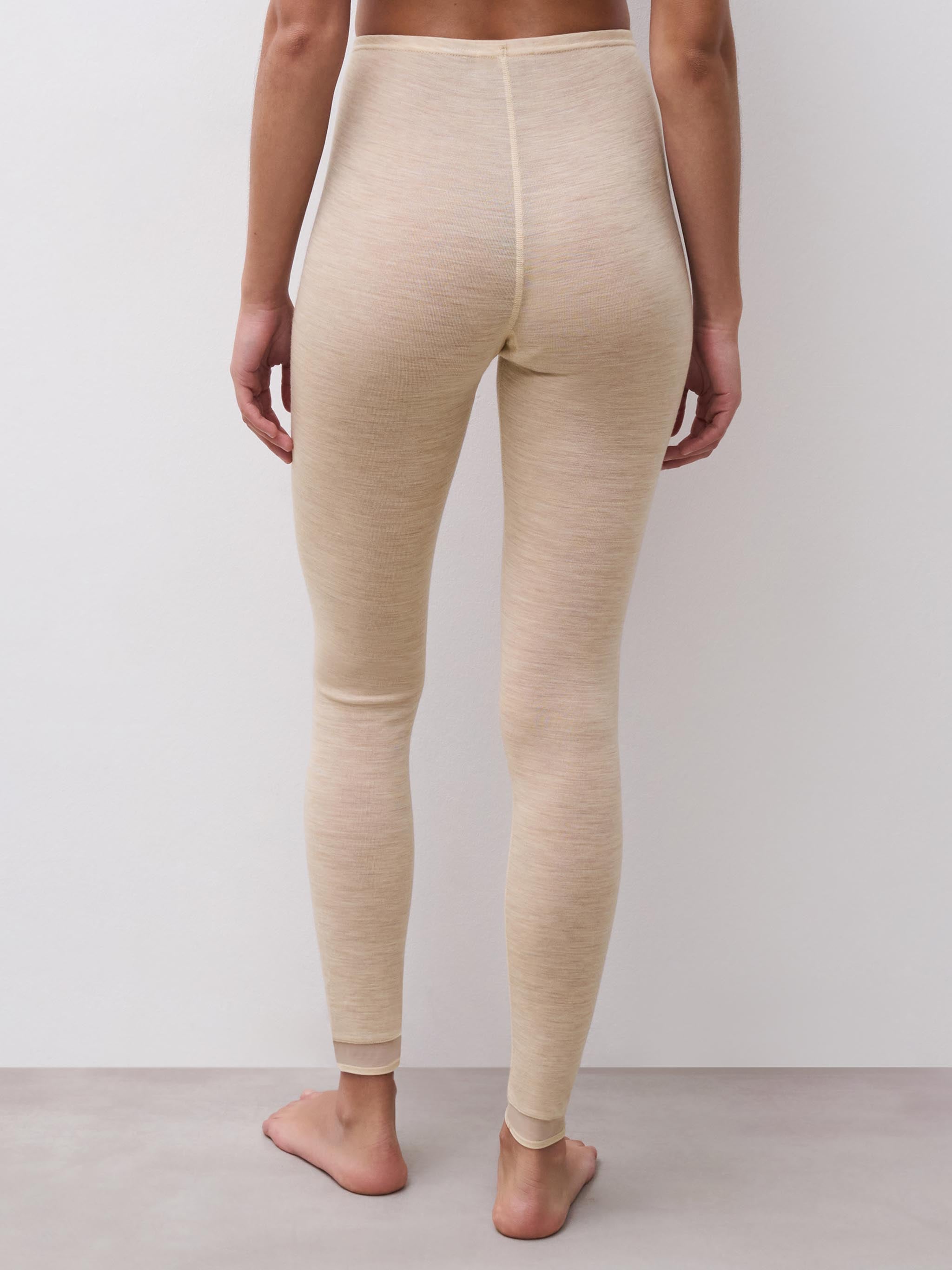 Juliana Legging - 100% Merino wol - Heather nude