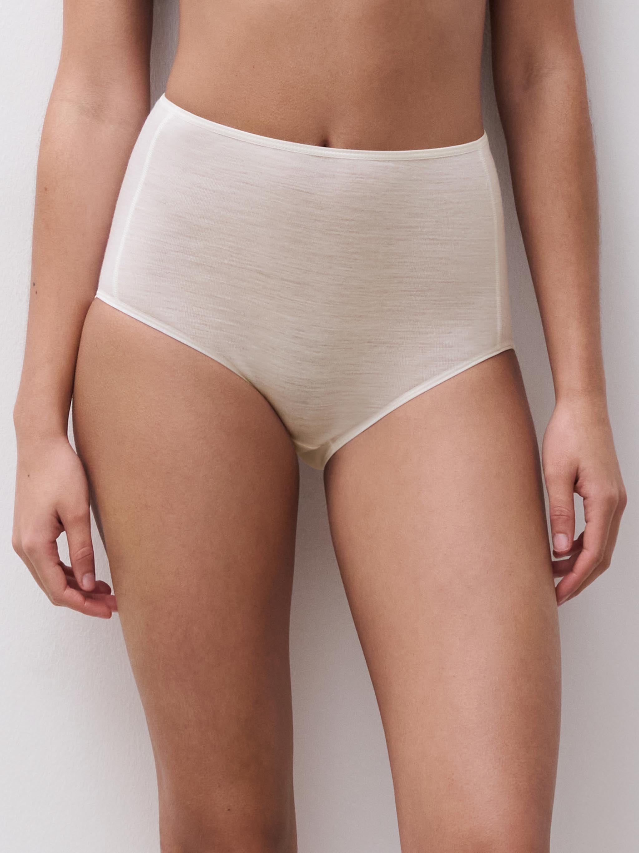 Hoge taille slip - 100% Merino wol - Ivoor