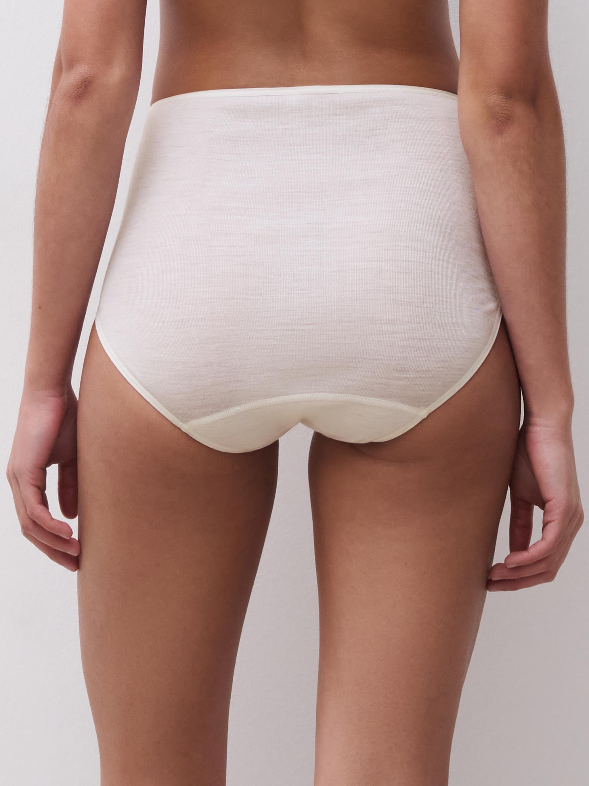 Hoge taille slip - 100% Merino wol - Ivoor