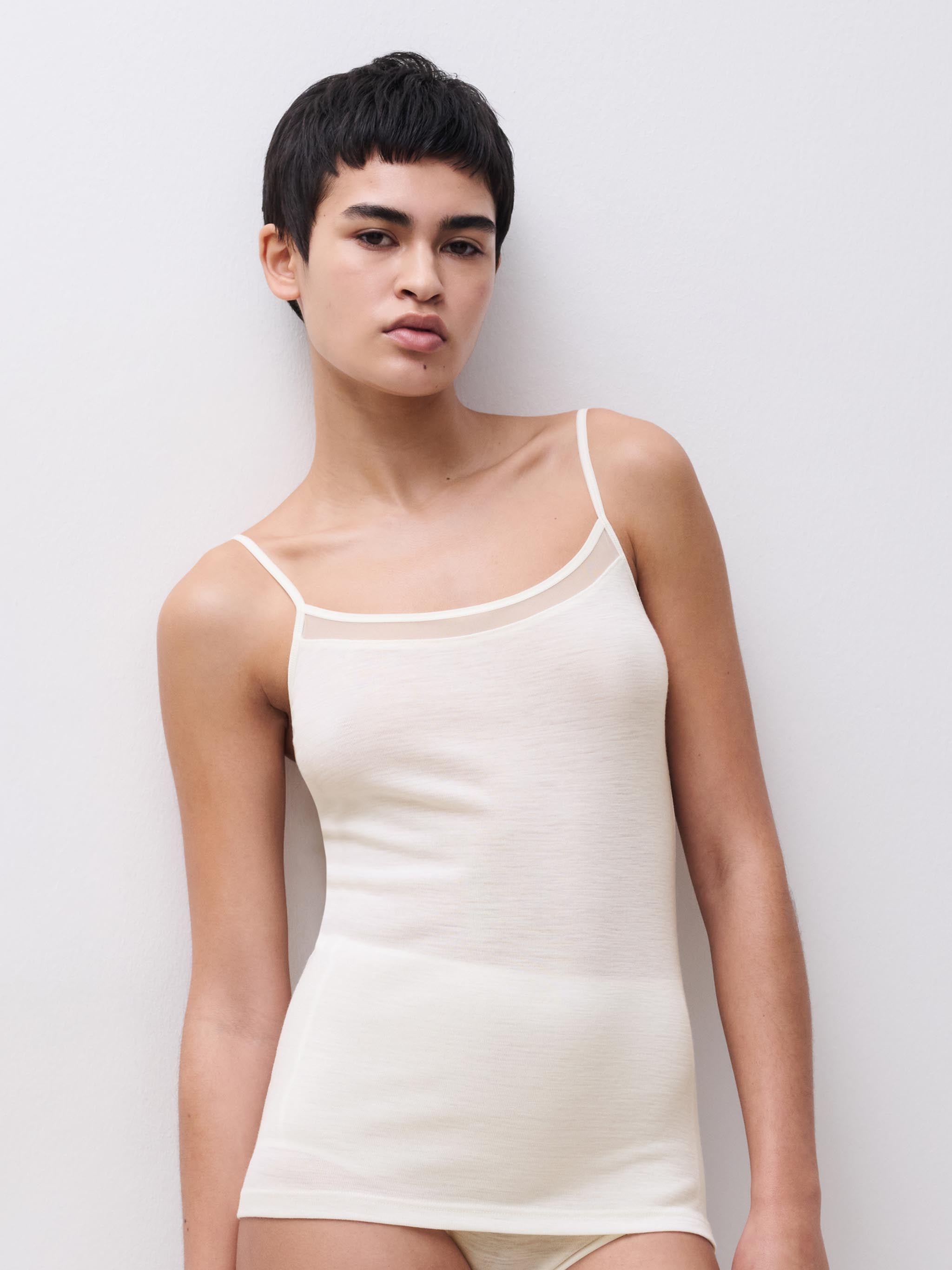 Singlet - 100% Merino wol - Ivoor