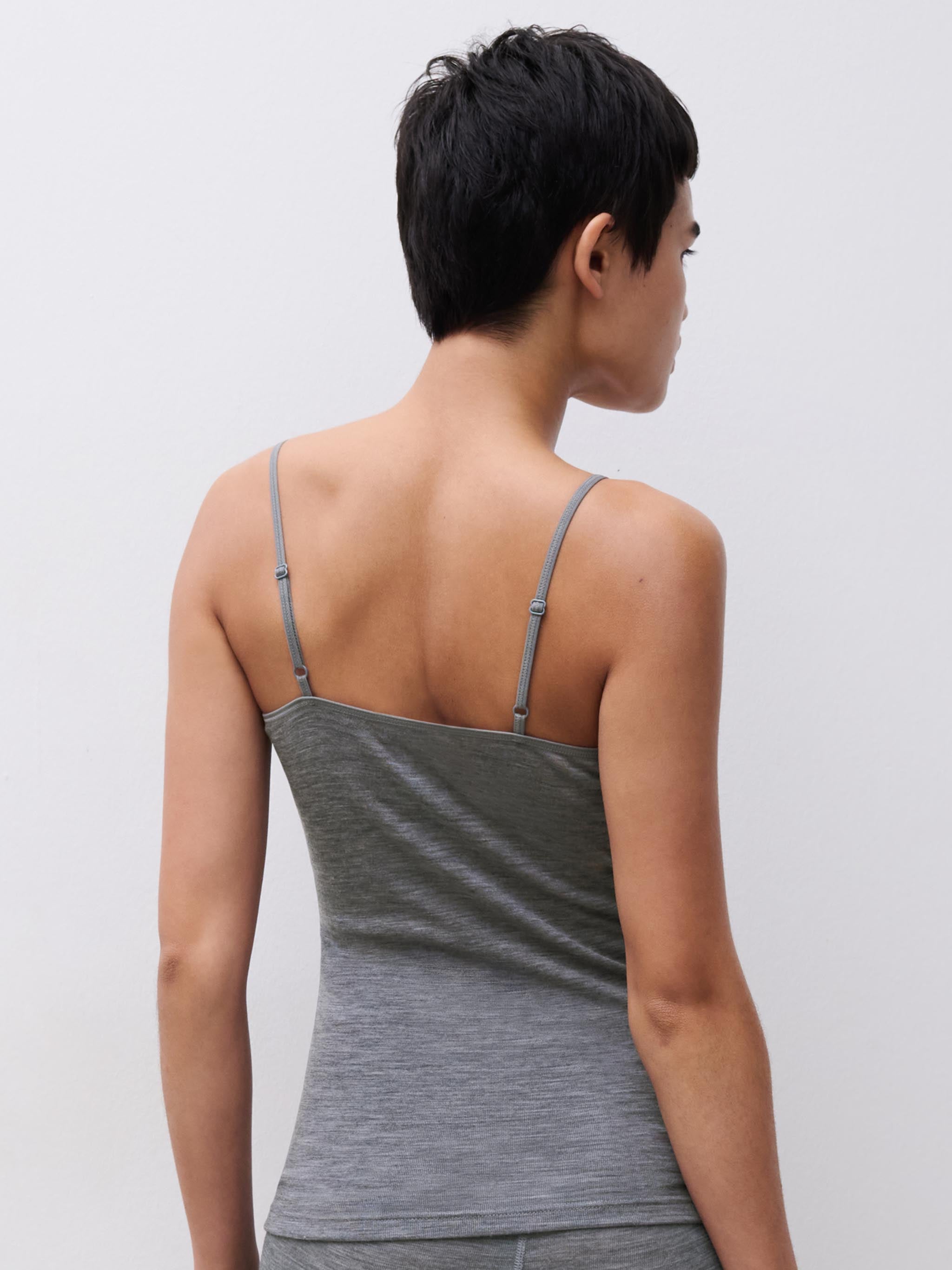 Singlet - 100% Merino wol - Heather grey