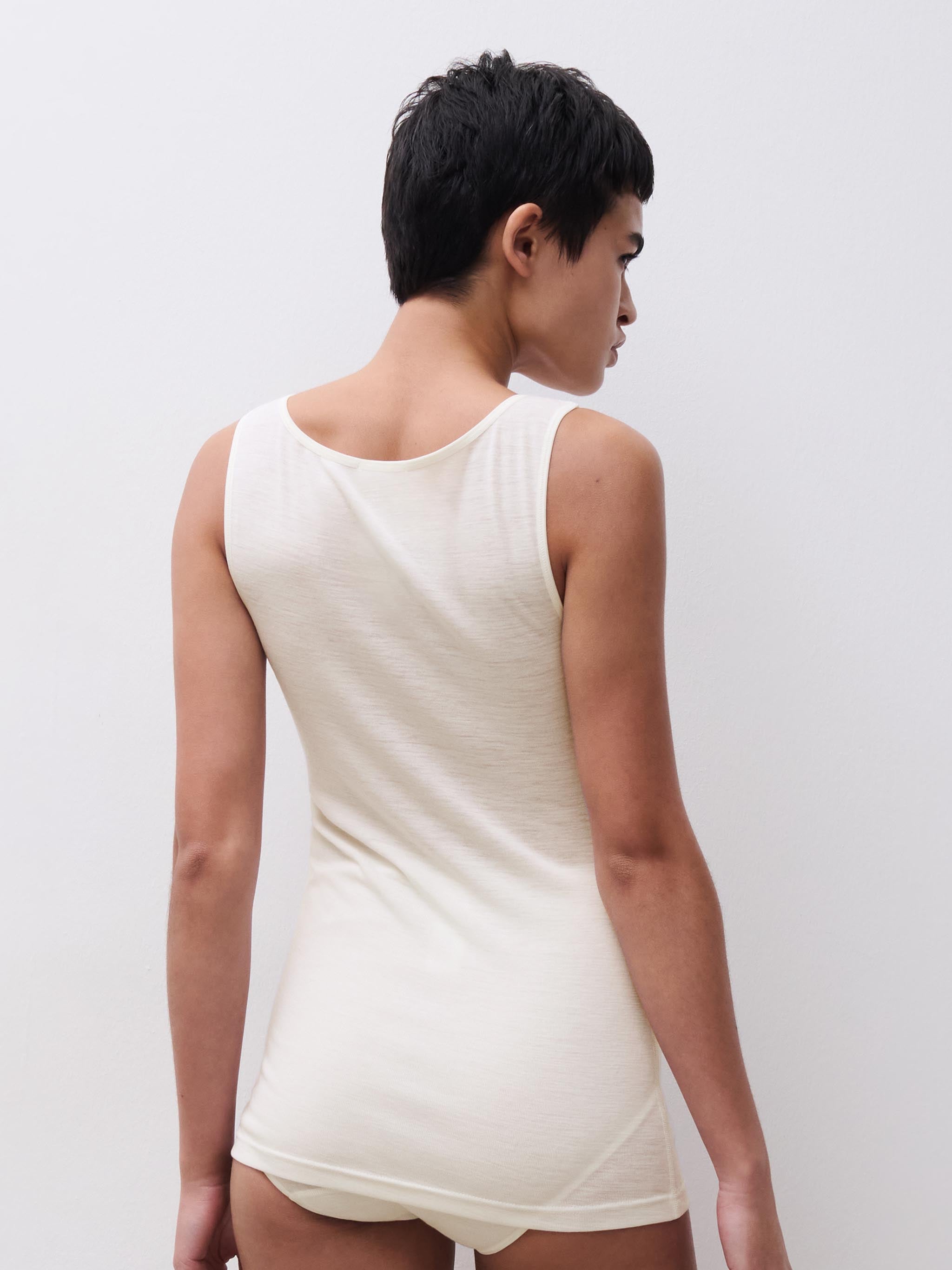 Singlet - 100% Merino wol - Ivoor