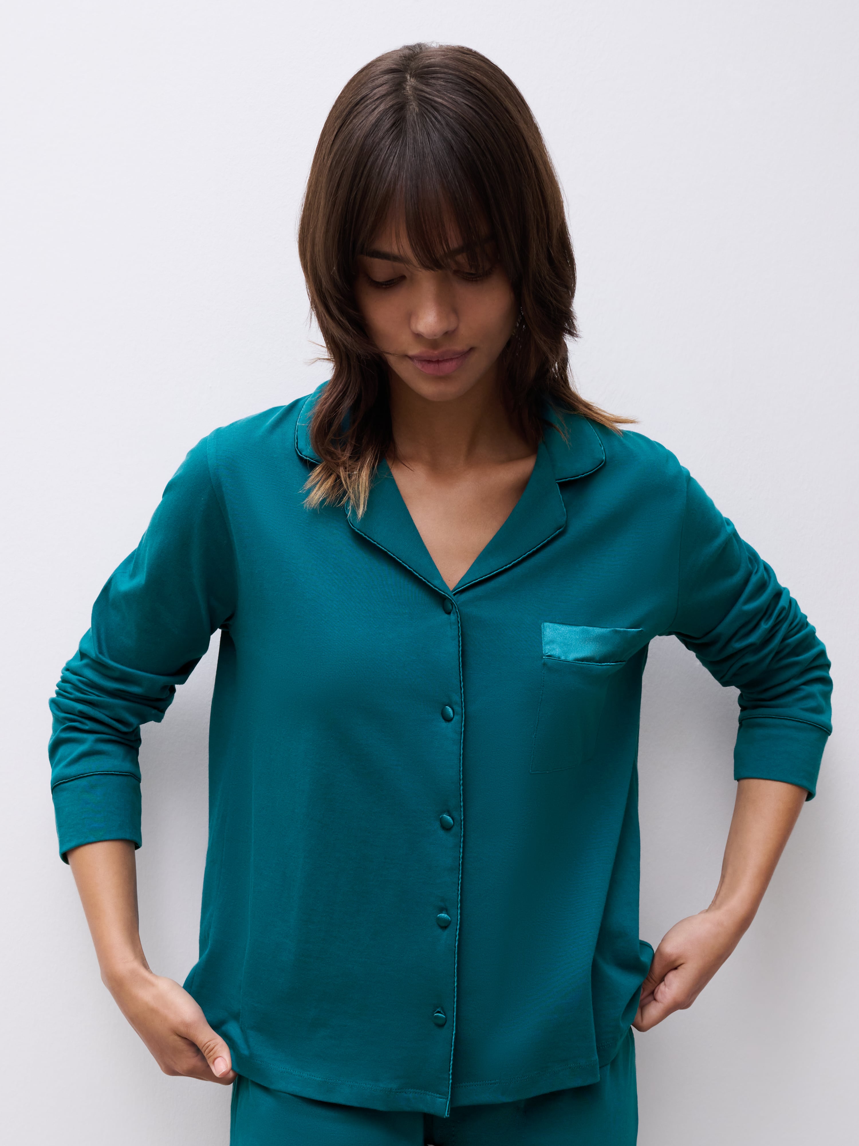 Top lange mouw - Donker Groen