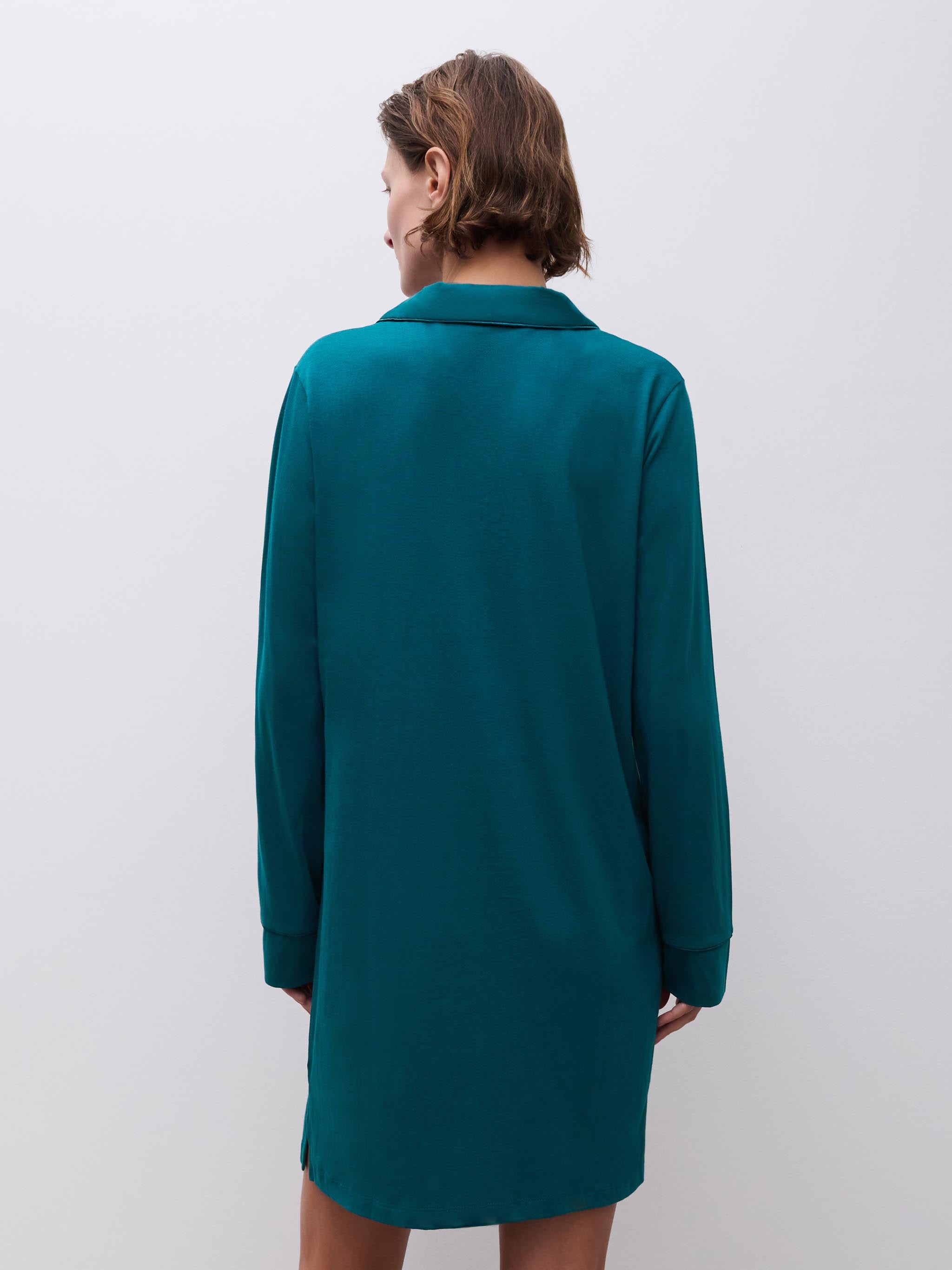 Nachthemd lange mouw - Donker Groen