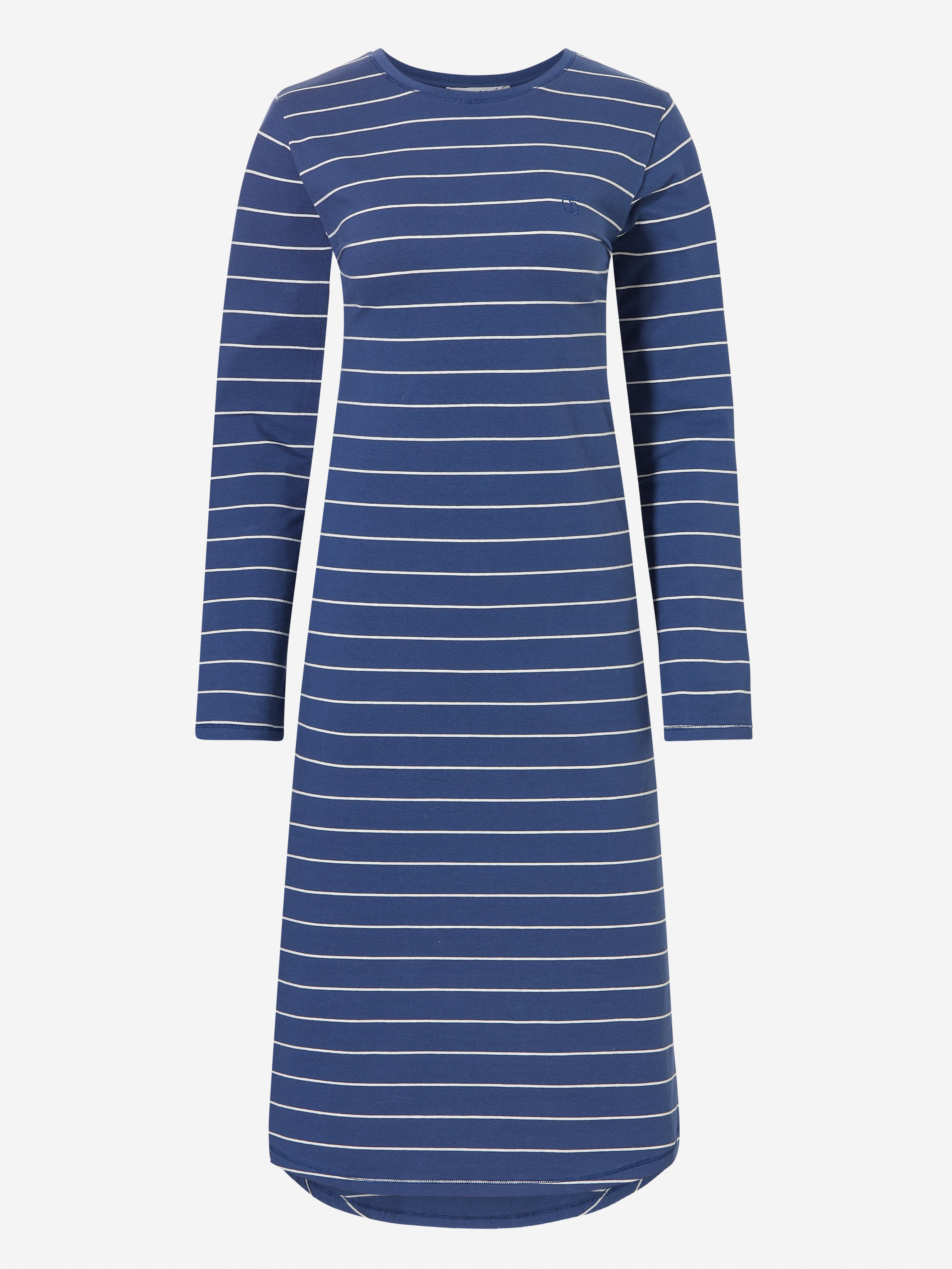 Nachthemd lange mouw - Egret / Bleu jeans