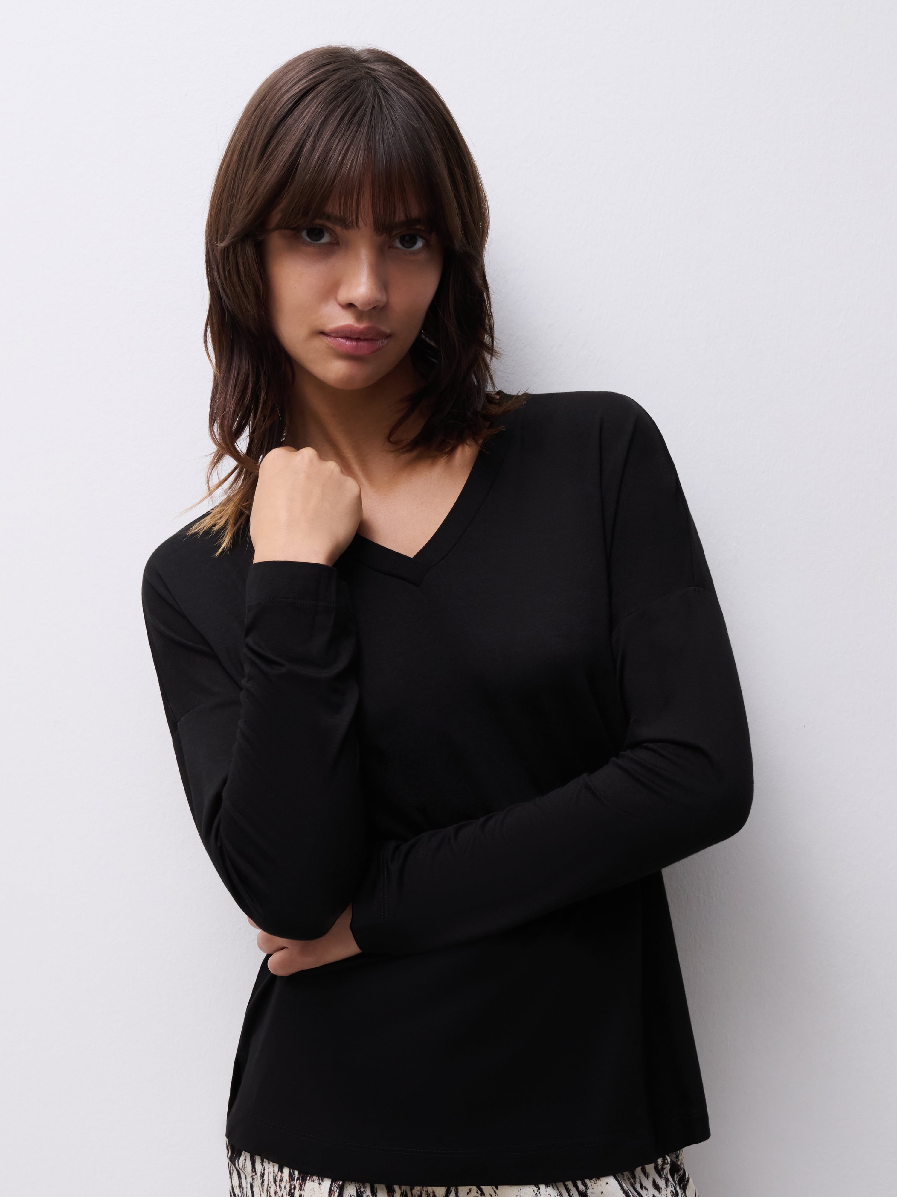 Top lange mouw - Onyx