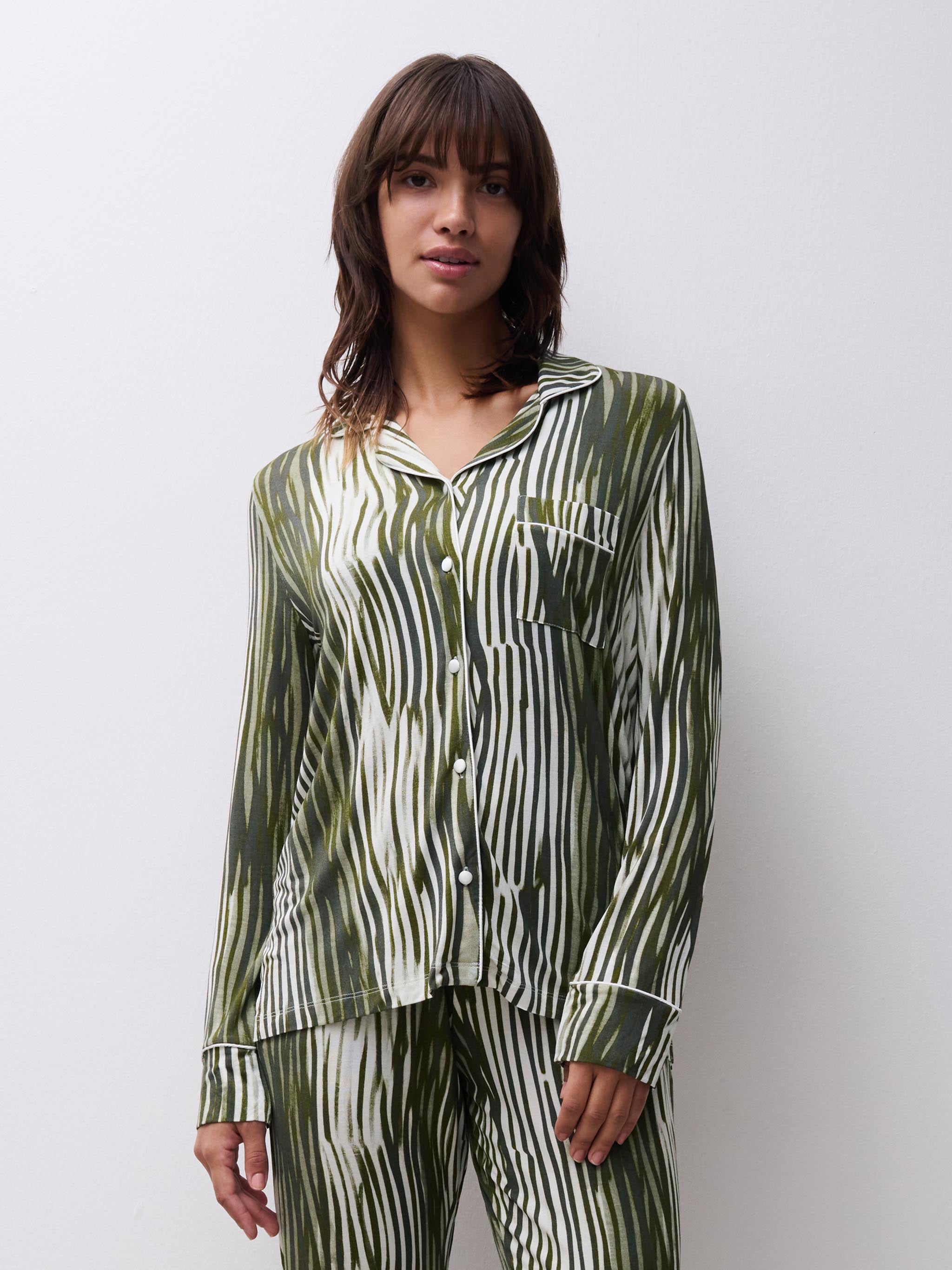 Top lange mouw - Green Lines