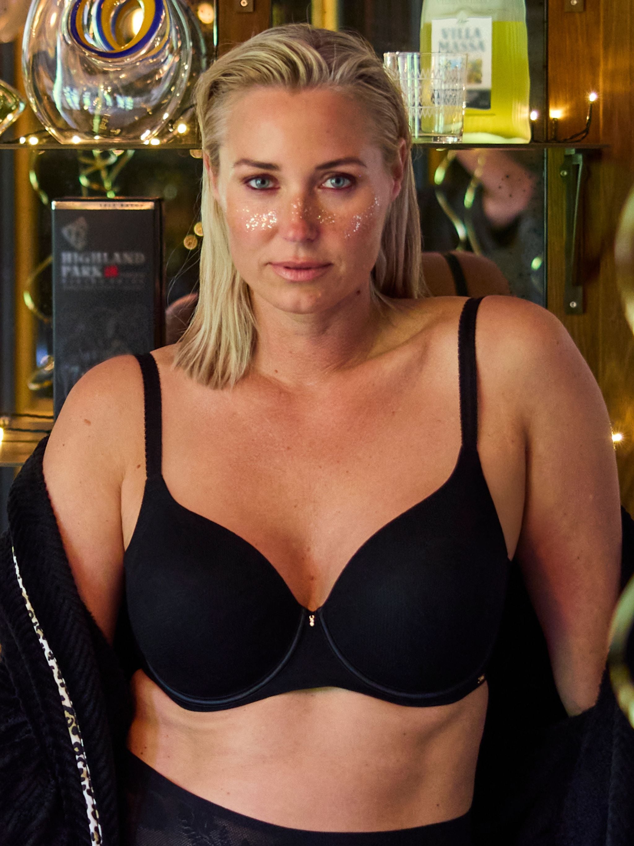 Lindsey T-shirt BH - Zwart