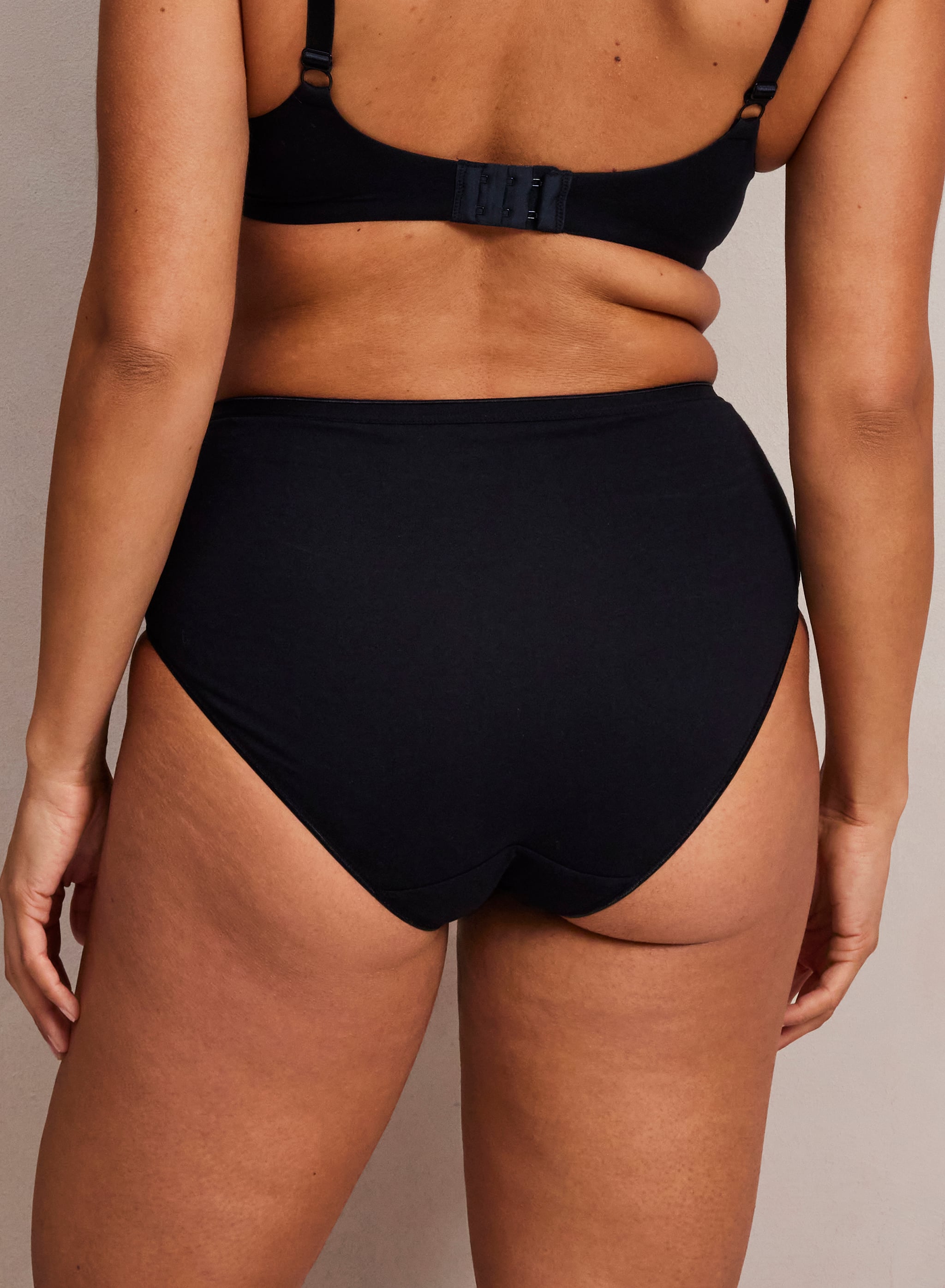 Hoge Taille Slip Anna - Zwart