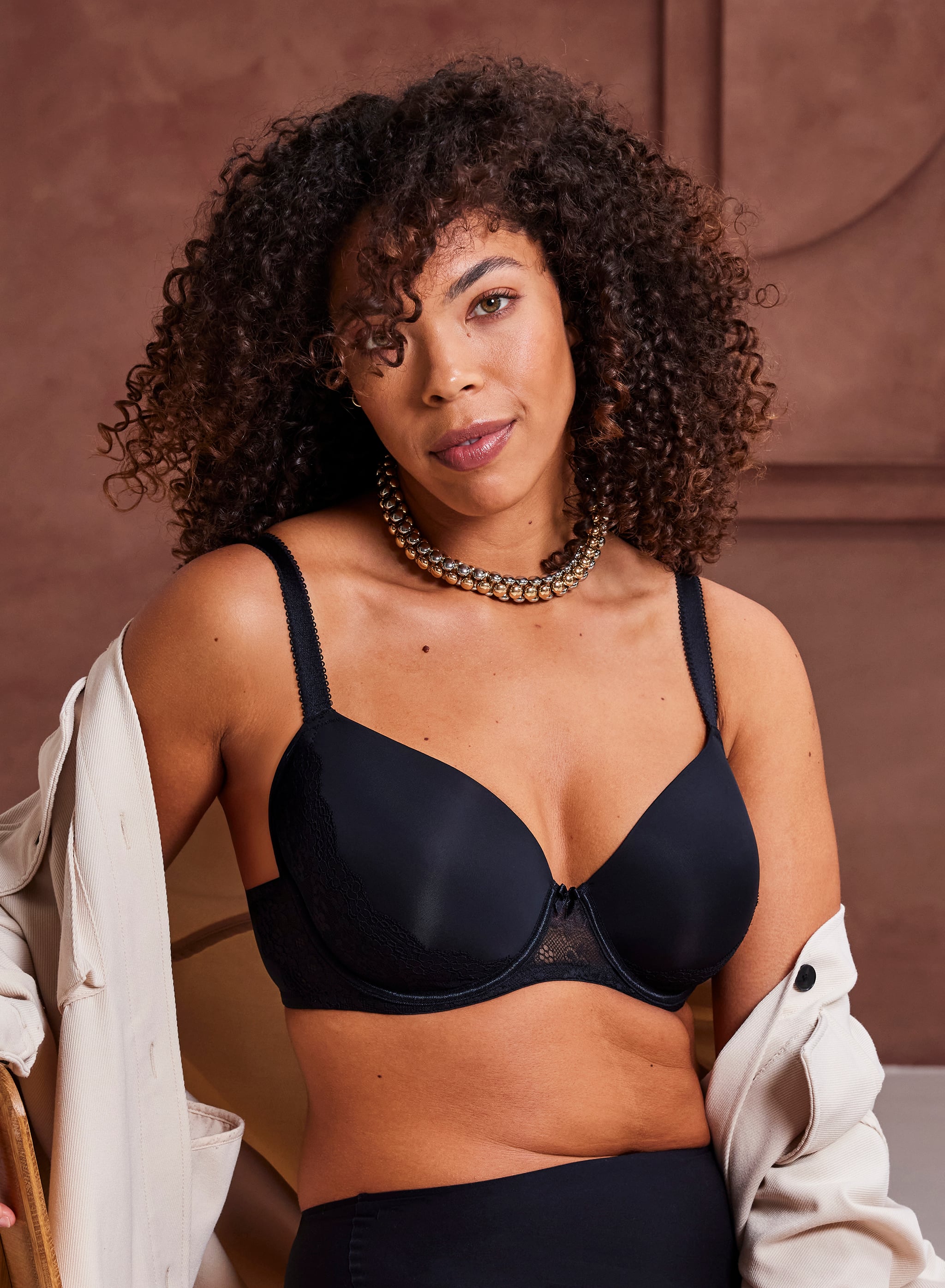 Voorgevormde T-shirt BH - Zwart