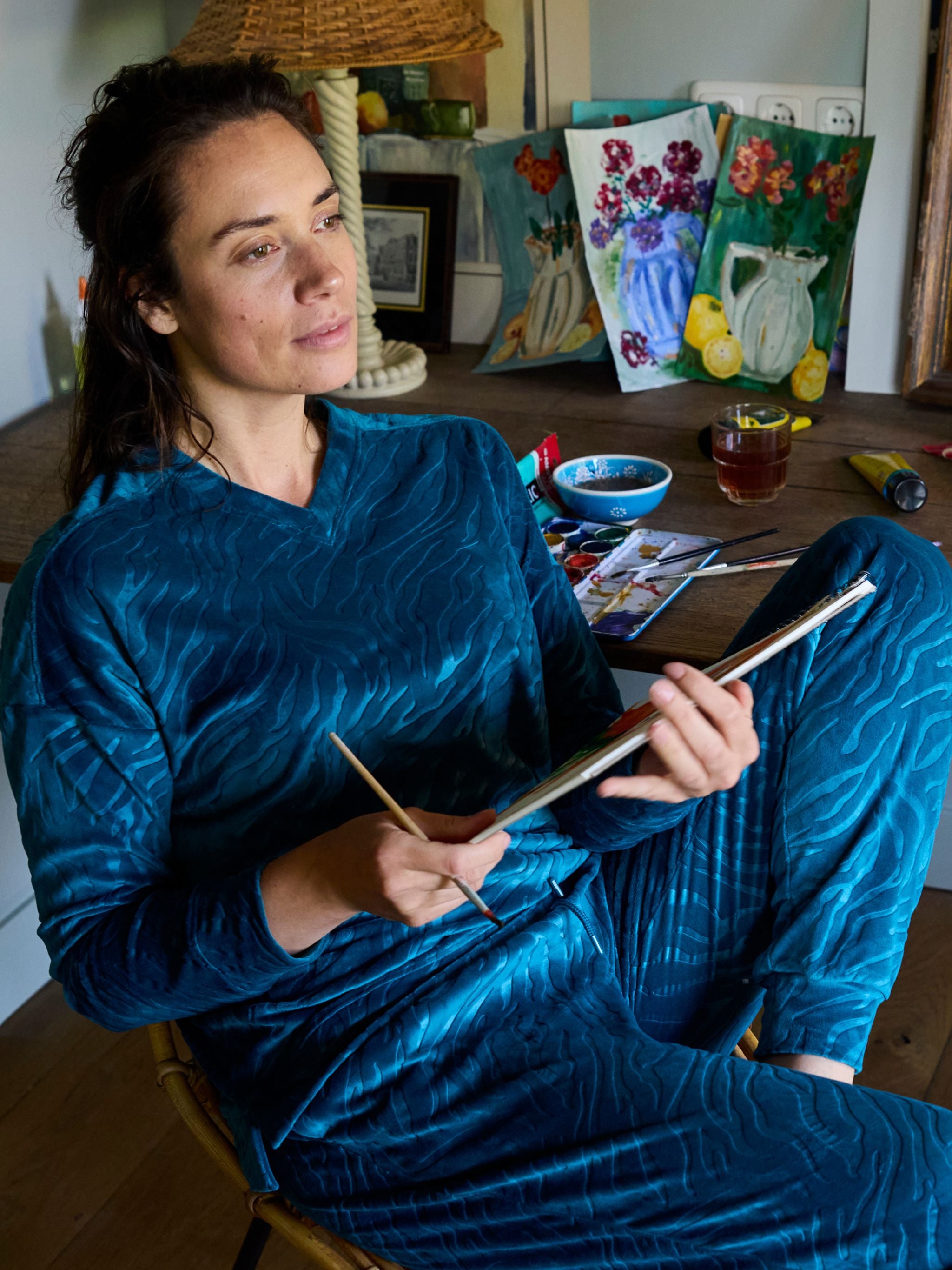 Pyjama set lange mouw - Donker Groen