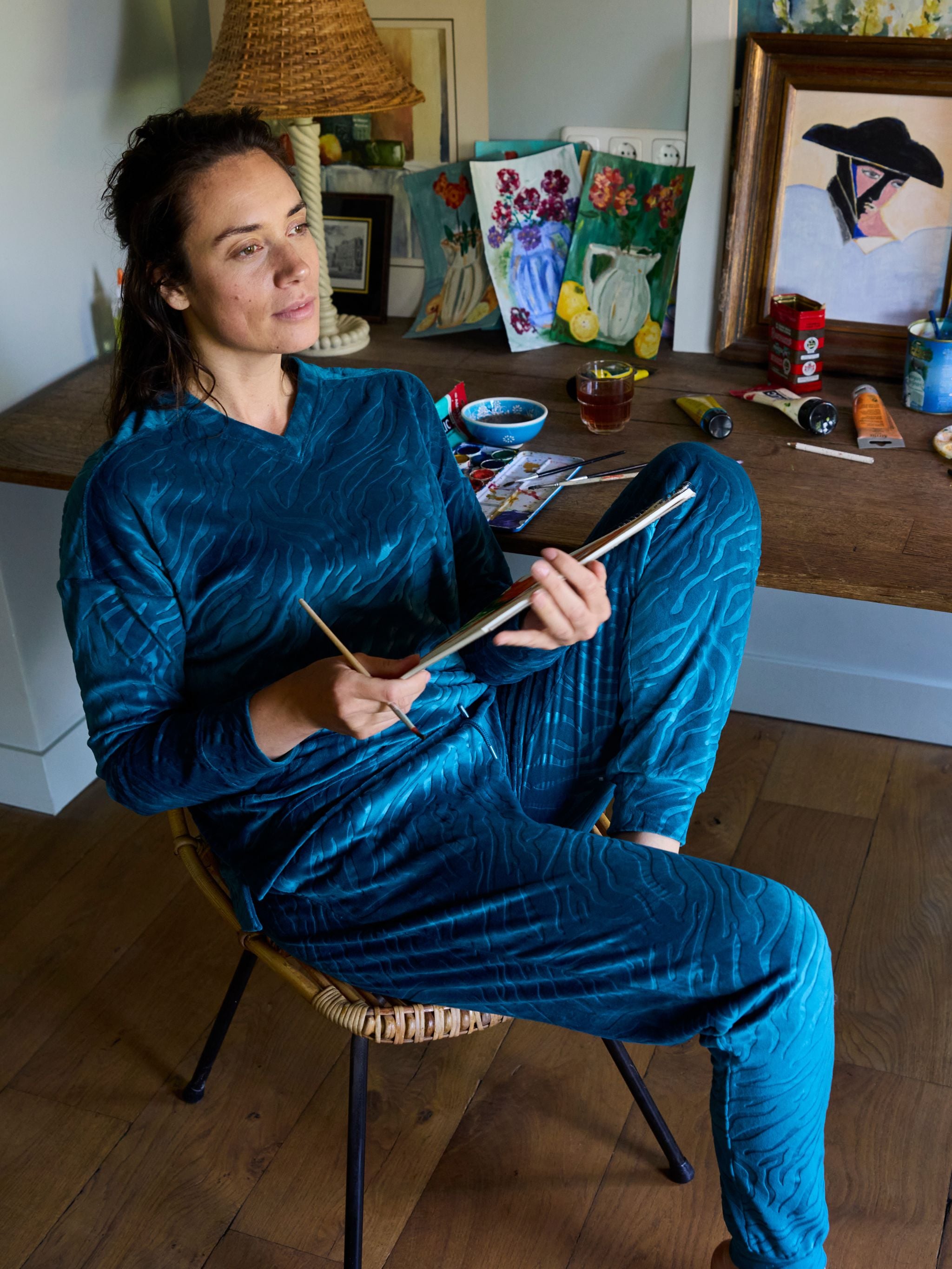 Pyjama set lange mouw - Donker Groen