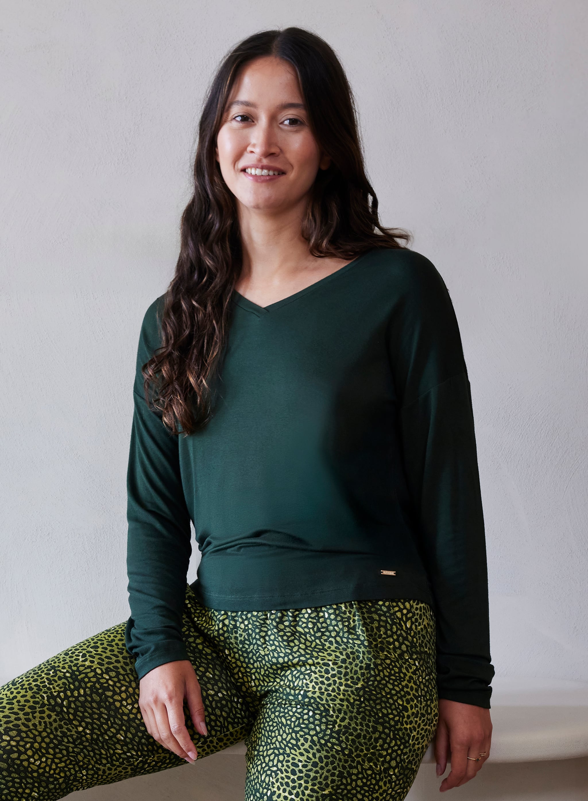 Top lange mouw - Kombu Green