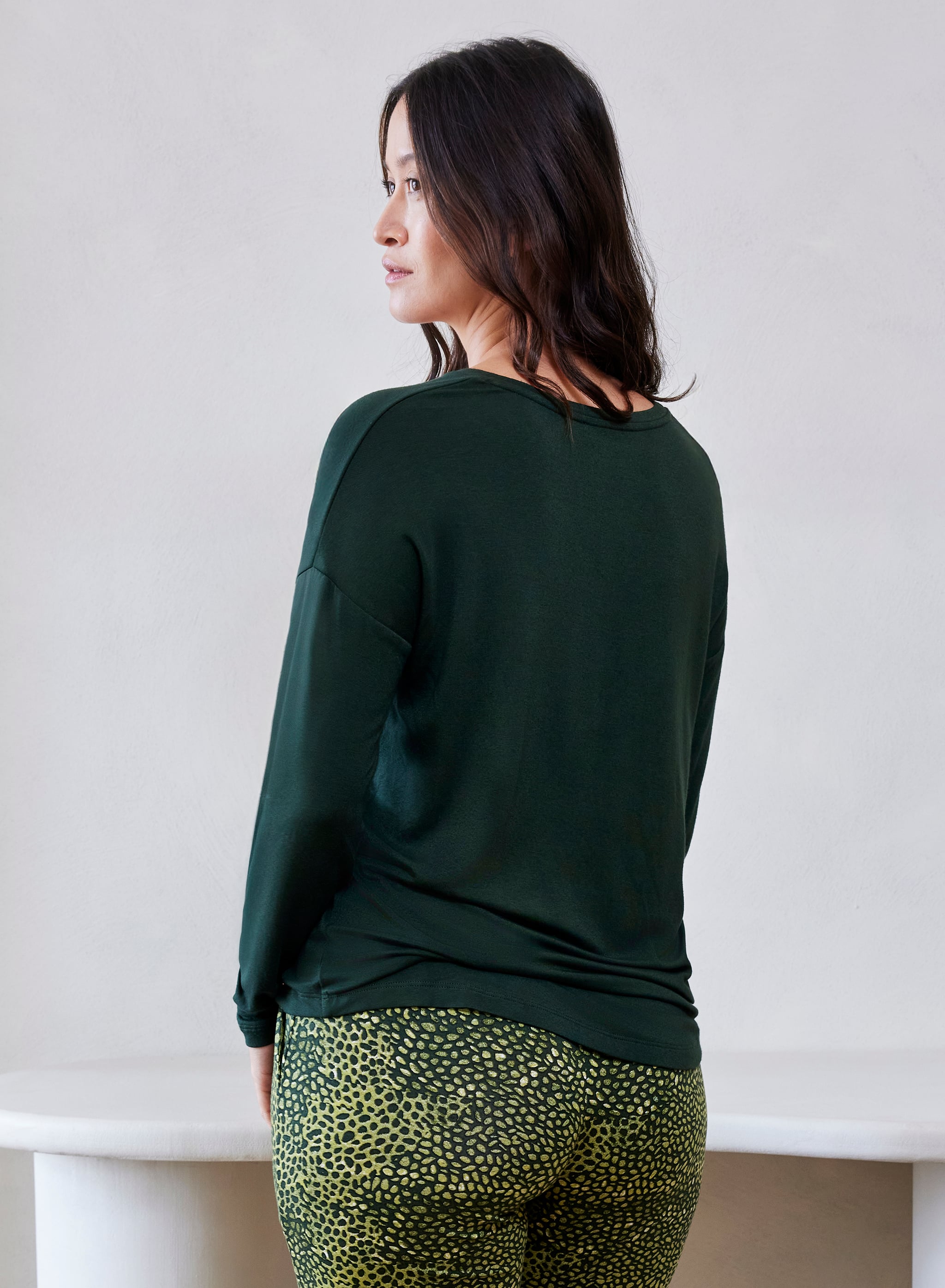 Top lange mouw - Kombu Green