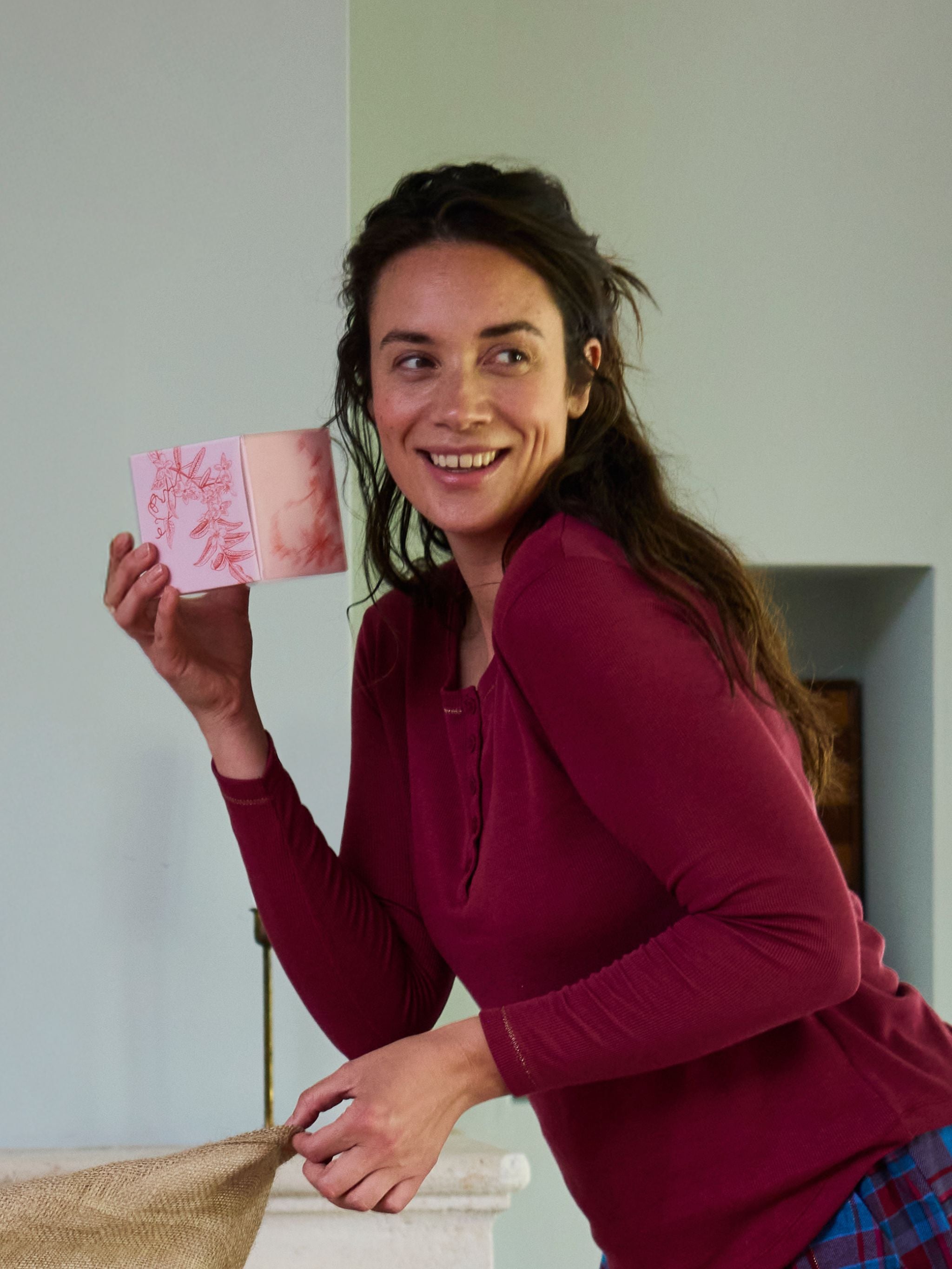 Top lange mouw - Beet Red