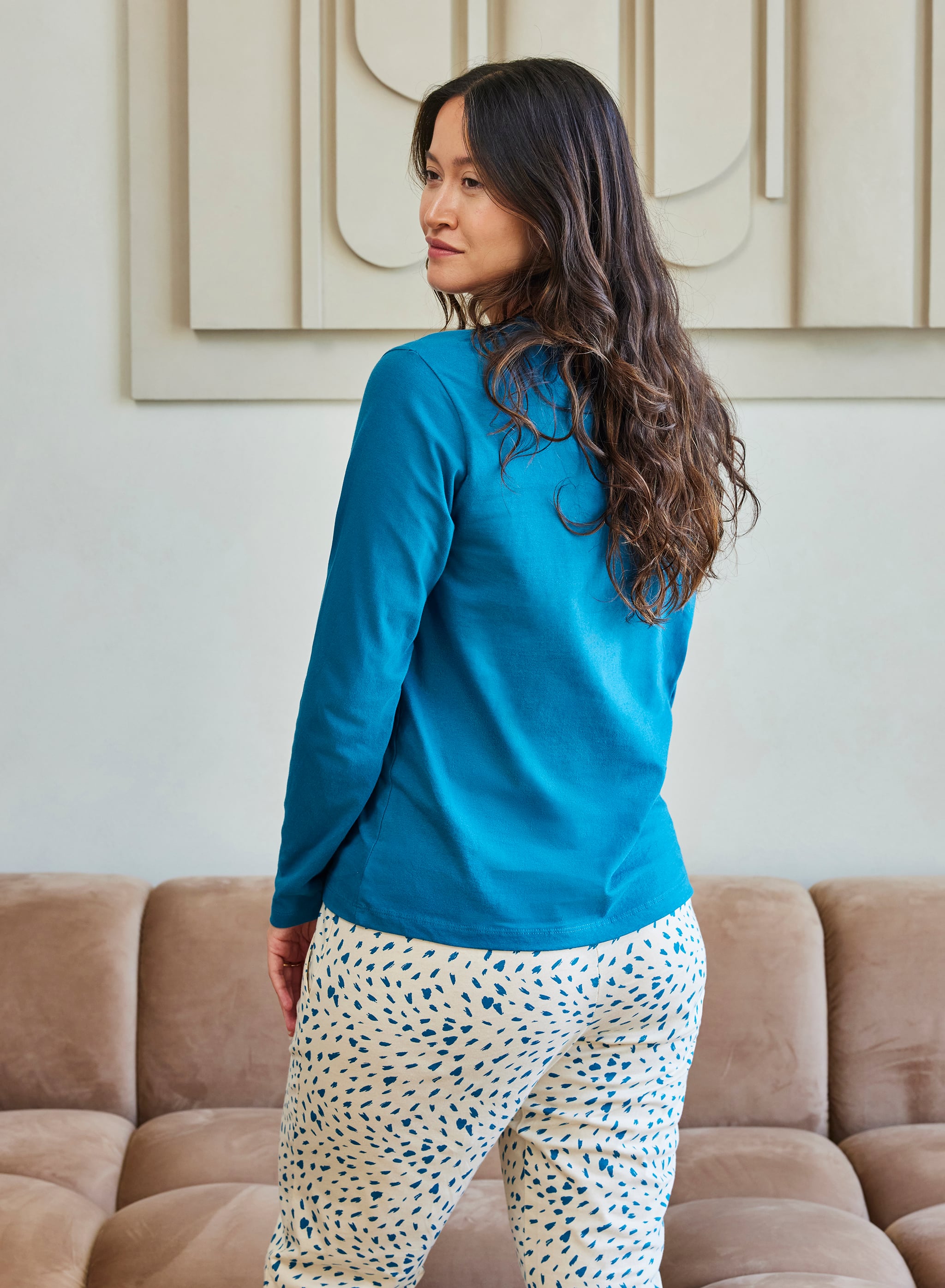 Pyjama lange mouw - Blue Painted Hearts