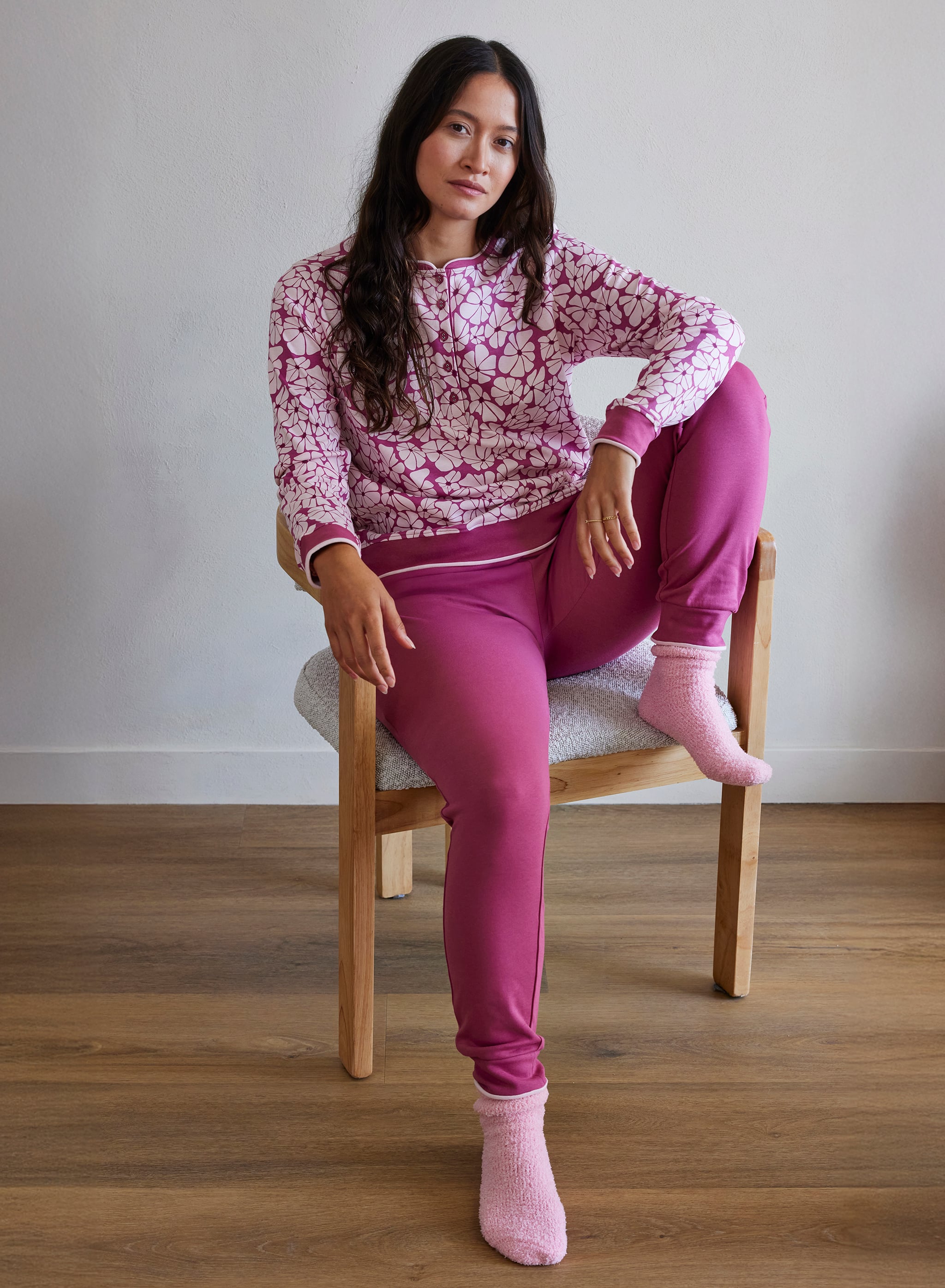 Pyjama lange mouw - Pink Flower Power