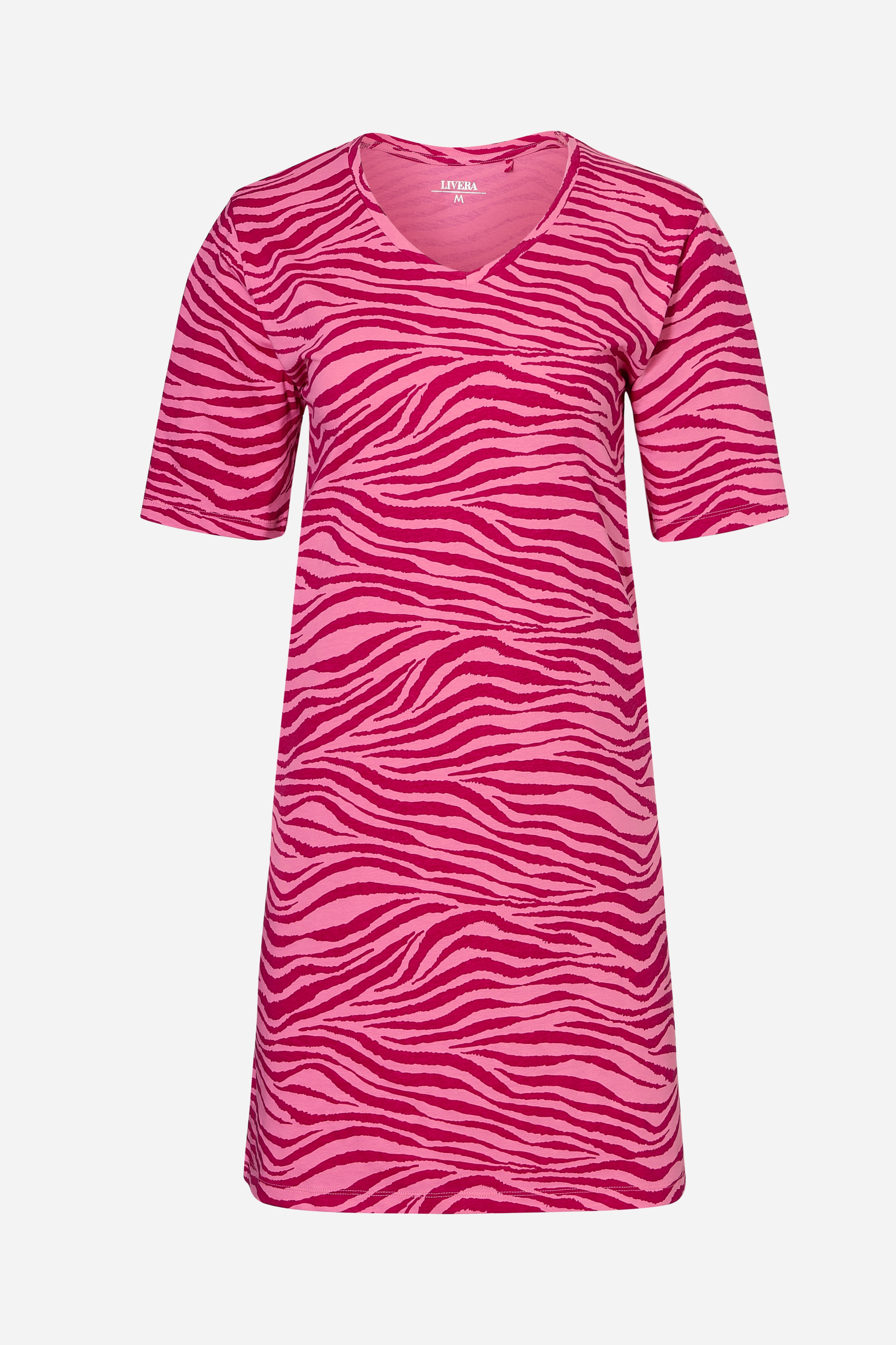Nachthemd korte mouw - Zebra pink