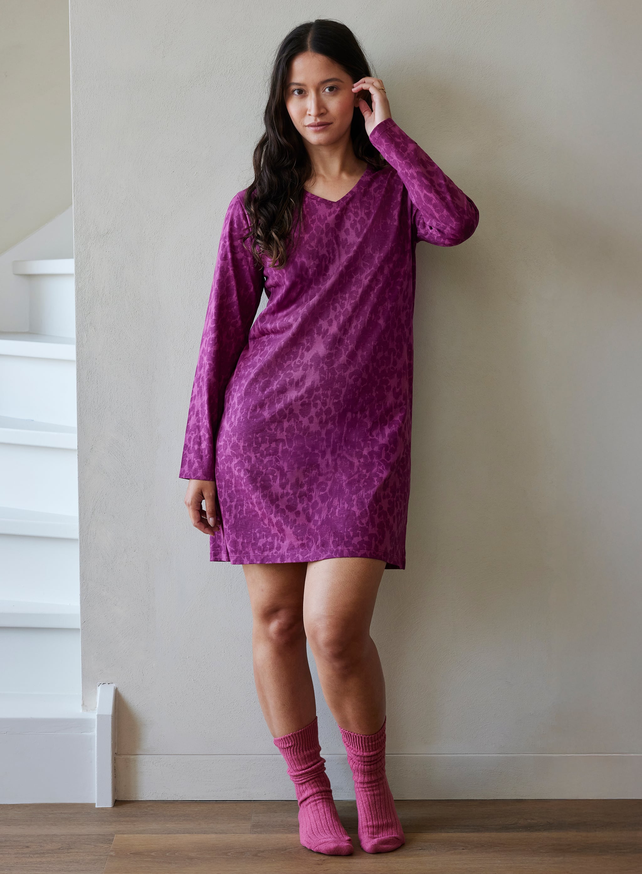 Nachthemd lange mouw - Raspberry Leo Scratch