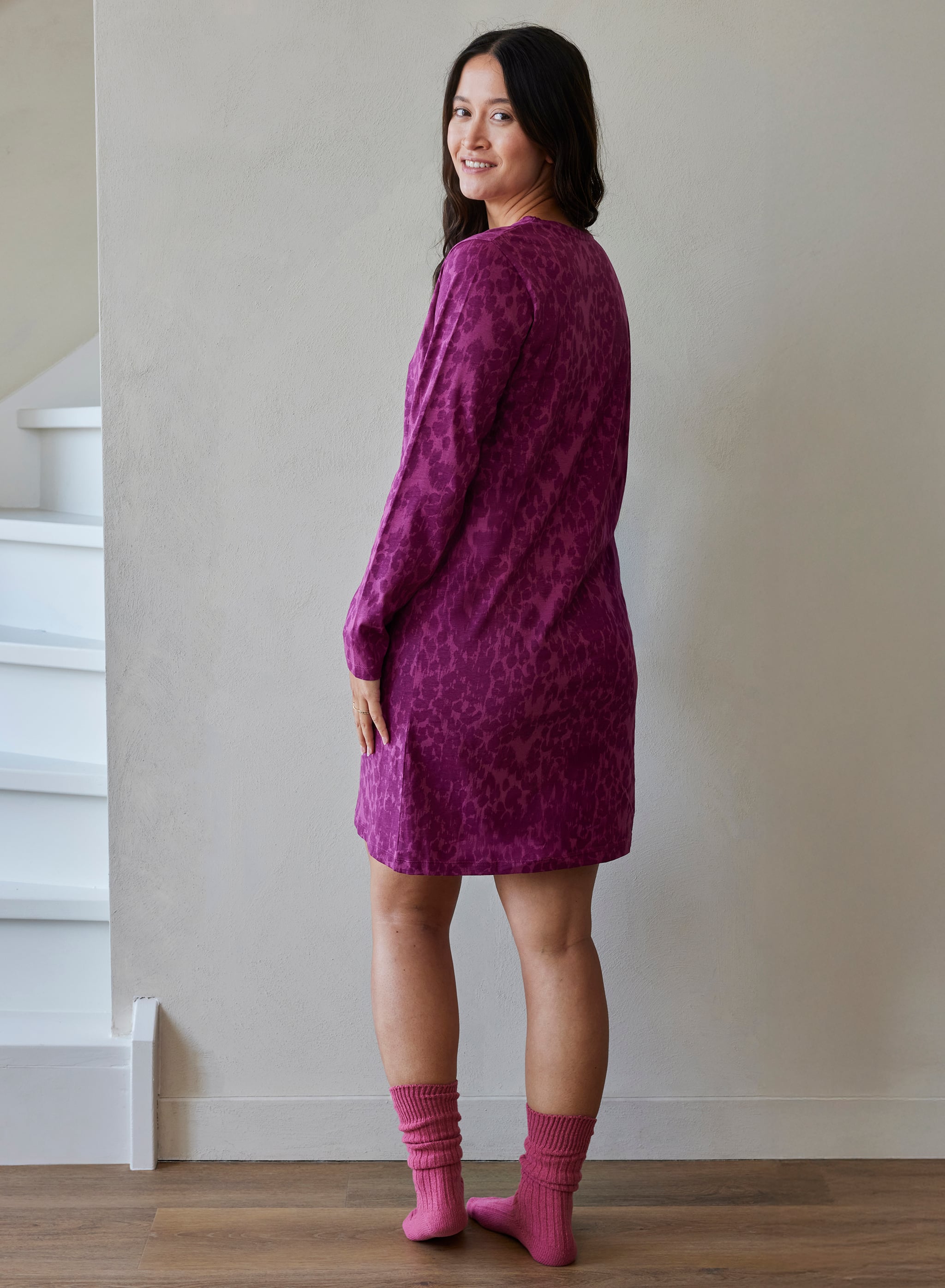 Nachthemd lange mouw - Raspberry Leo Scratch