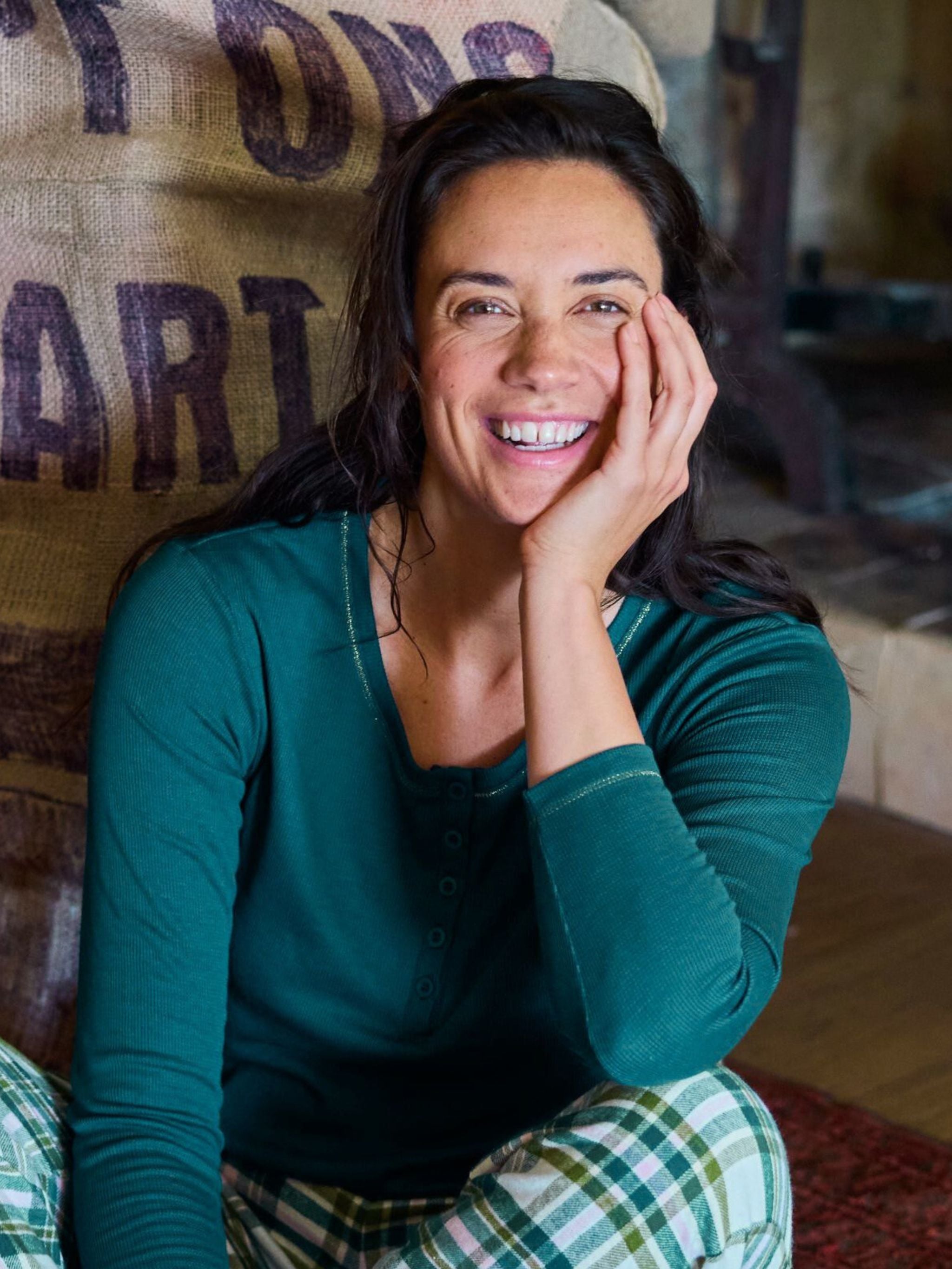 Top lange mouw - Donker Groen