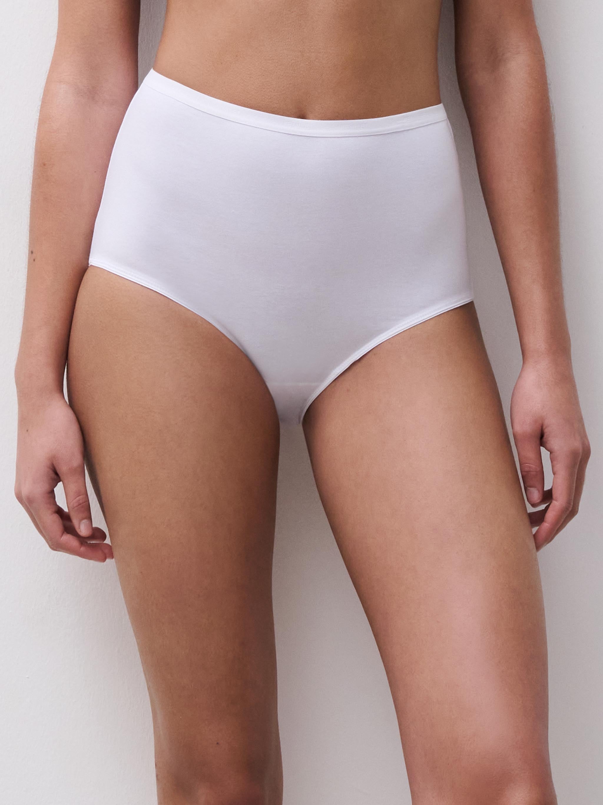 Hoge Taille Slip Maxi - Wit