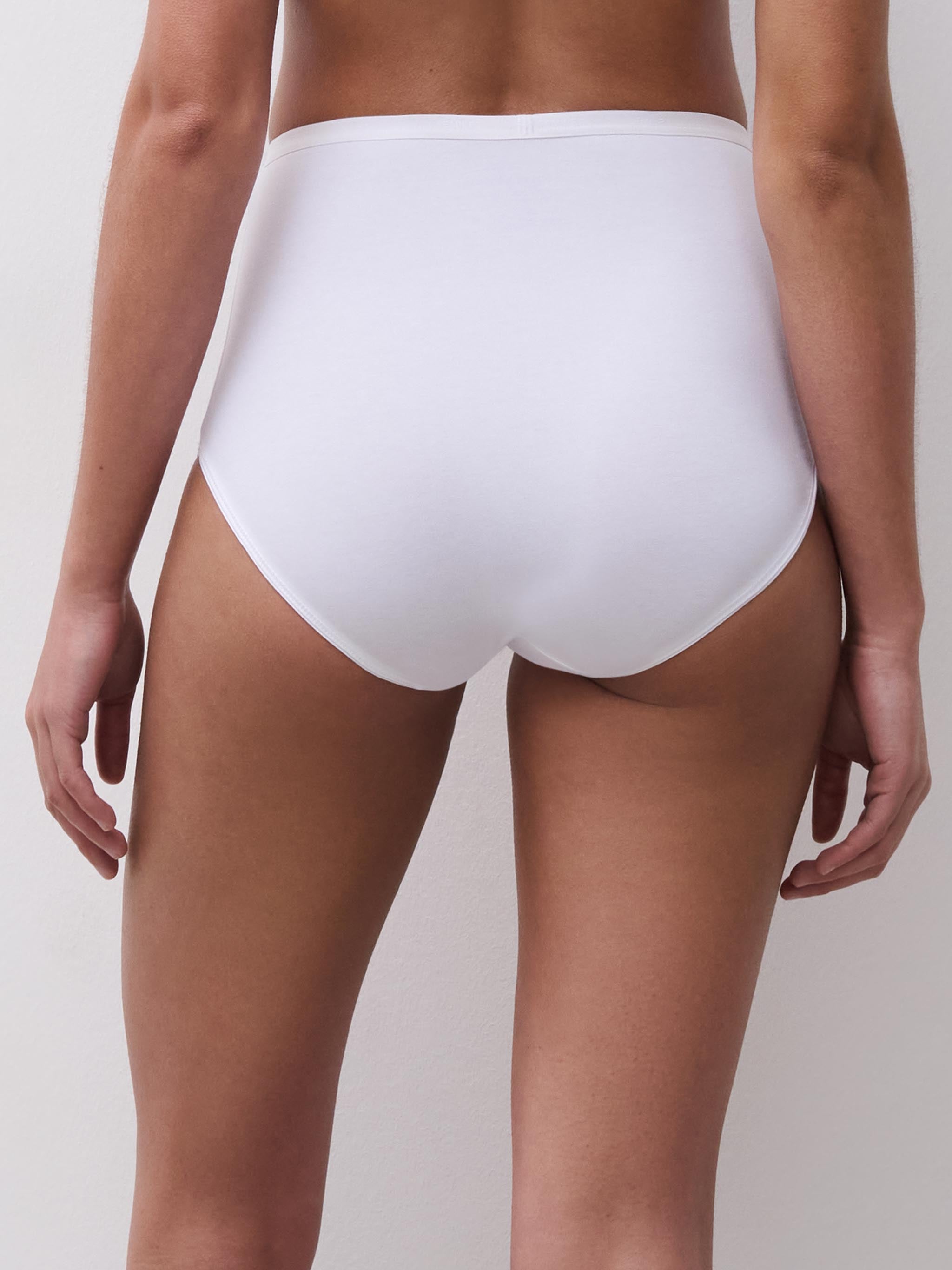 Hoge Taille Slip Maxi - Wit