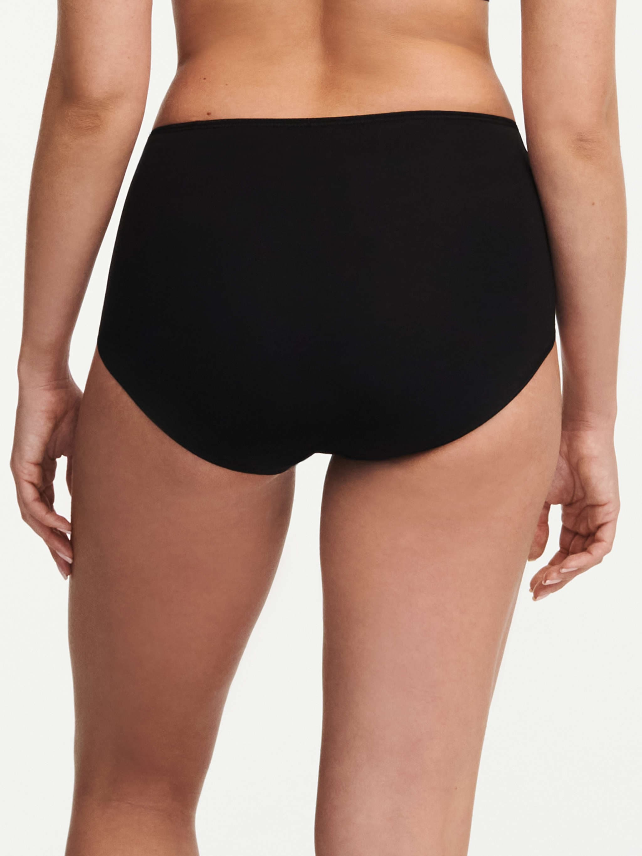 Hoge Taille Slip Katoen - Zwart