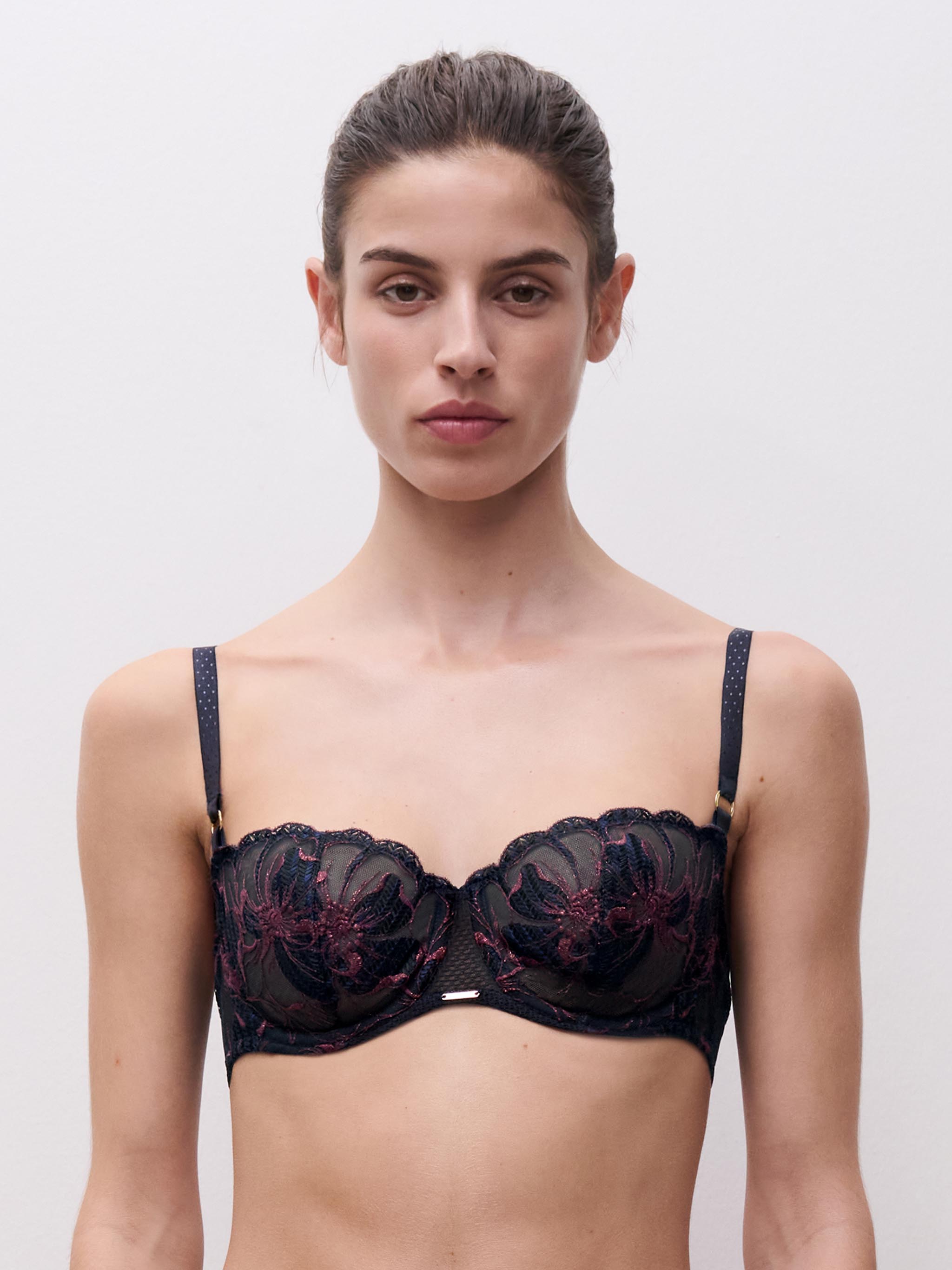 Balconette BH - Sailing Blue Lurex - FLEURS SIGNATURE | Chantelle
