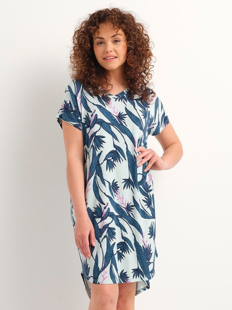 NW 1P NIGHTGOWN SS GINA NATURE LEAF NATURE LEAF Livera