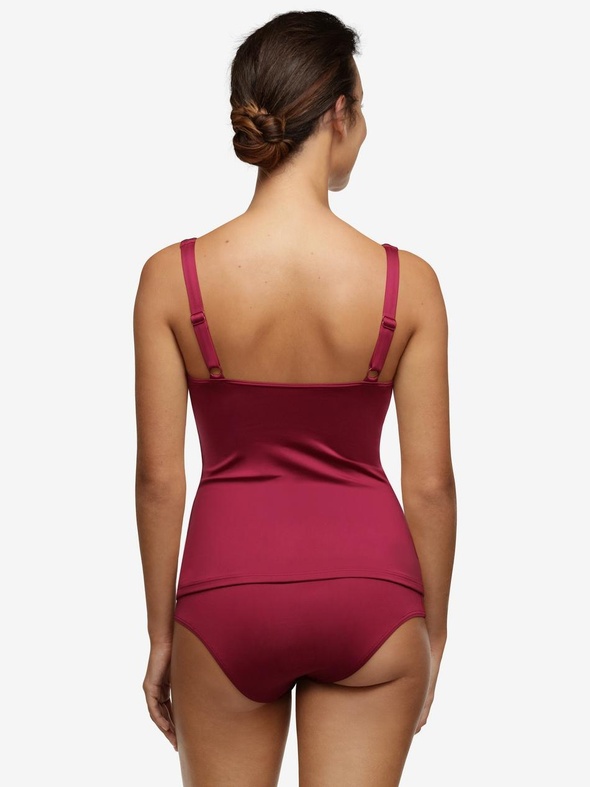 JASAMBAC 3-delig tankini-badpak voor dames, badmode, tanktop met bikinitop, boyshort set, Paarse Bloemen, L